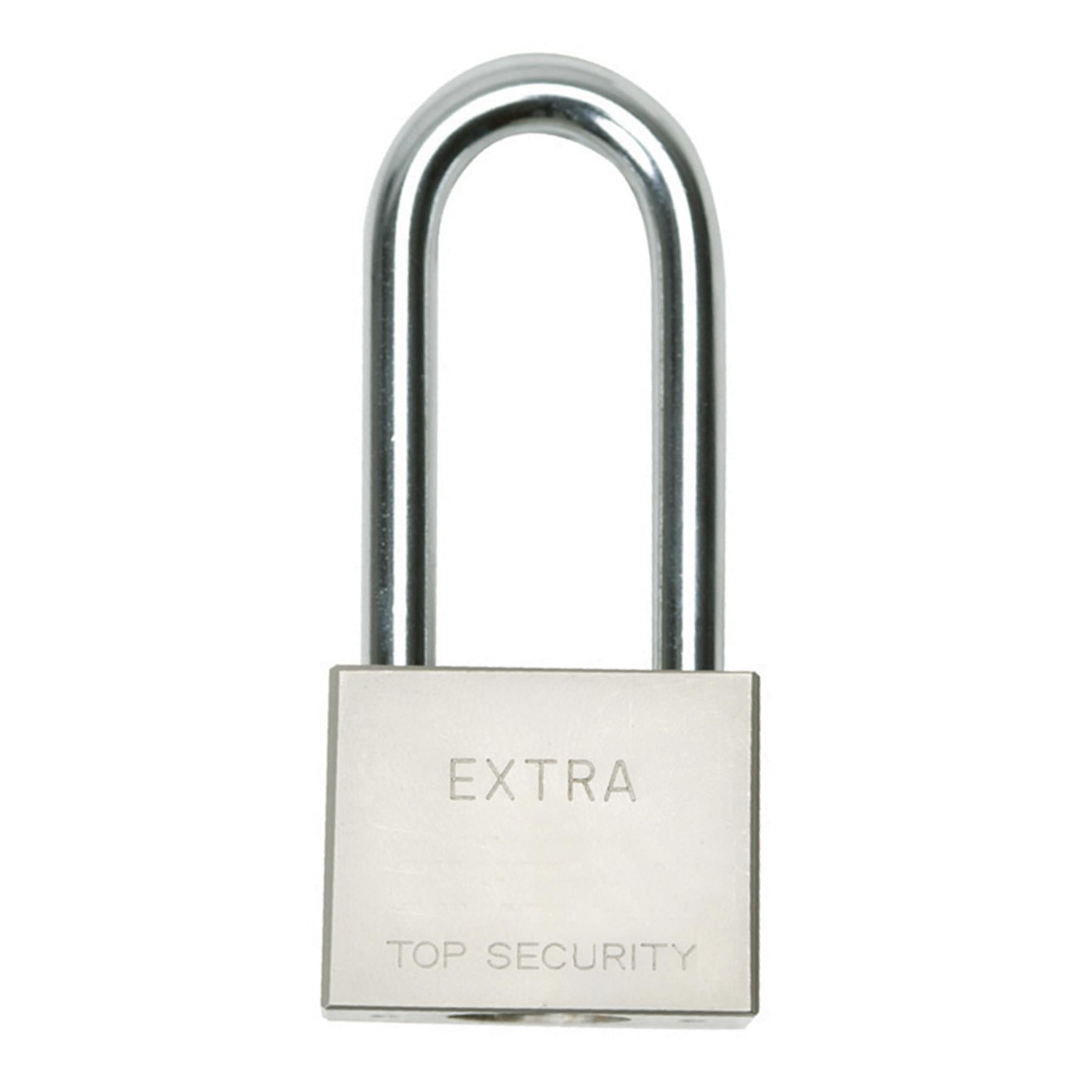 Heavy Duty 40mm Shackle Steel Padlock Long Home Office Safety Security 3 Keys