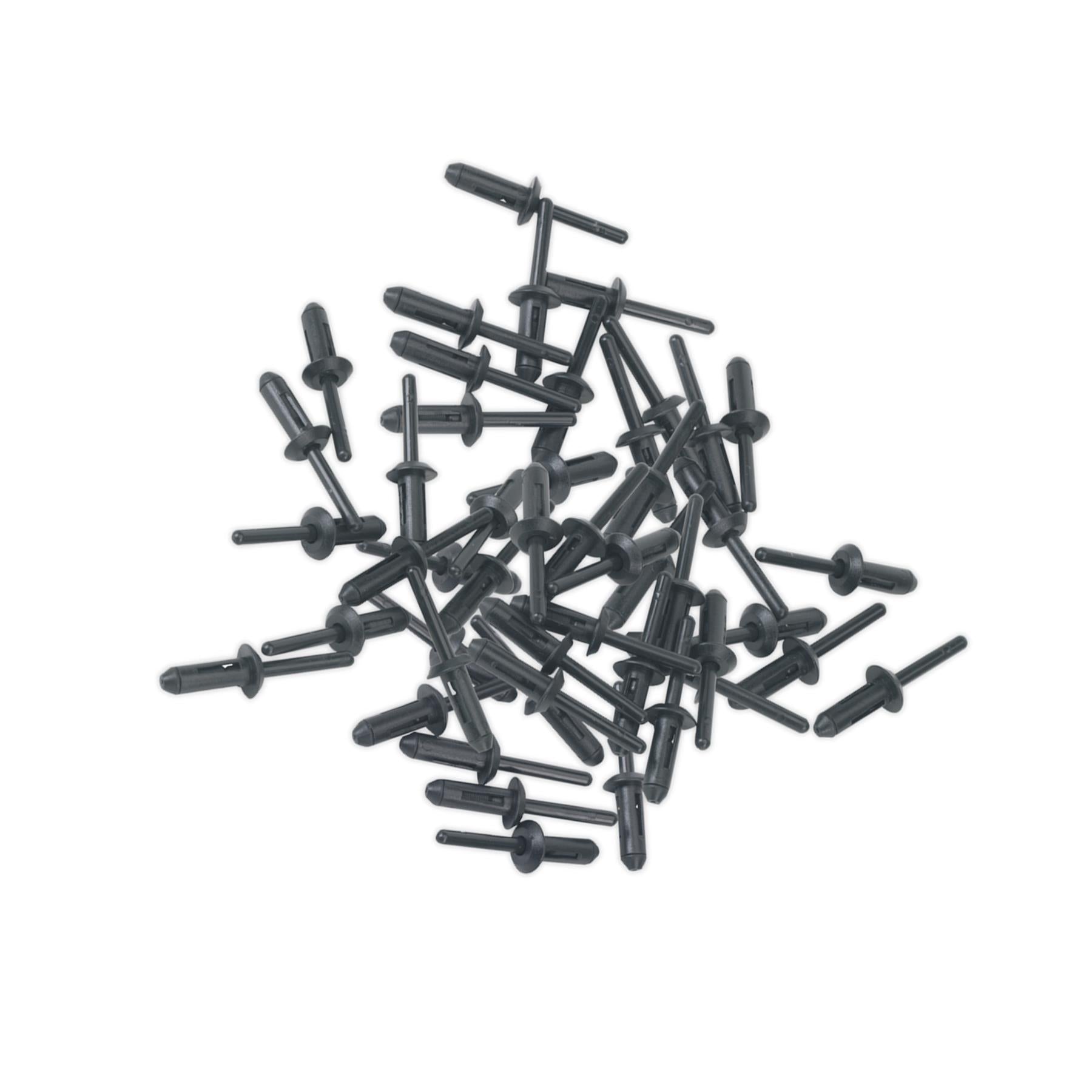 Sealey Plastic Rivet 6.3 x 25.2mm Pack of 50