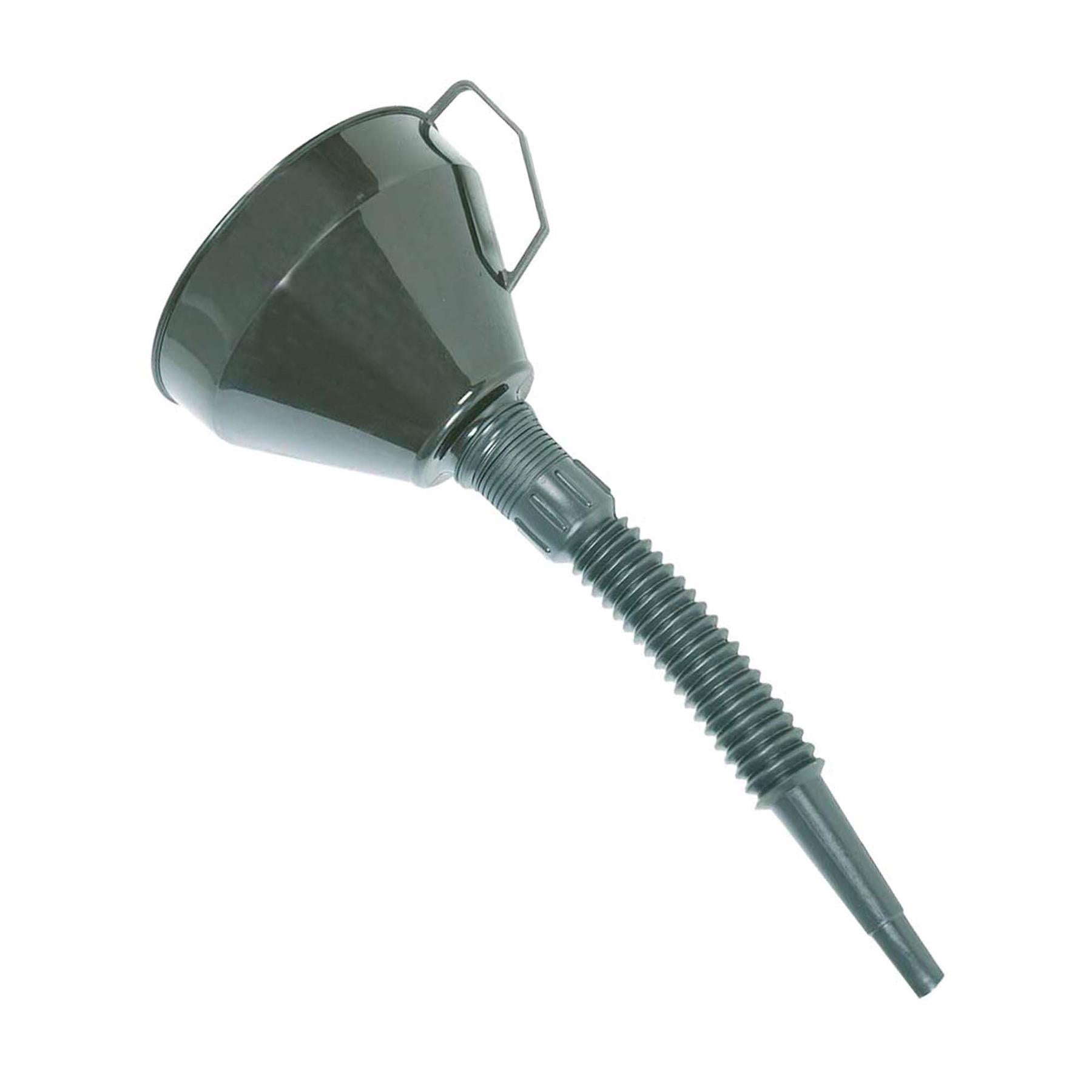 Plastic Funnel With Spout - 160mm - With Brassed Gauze Filter Thick Durable