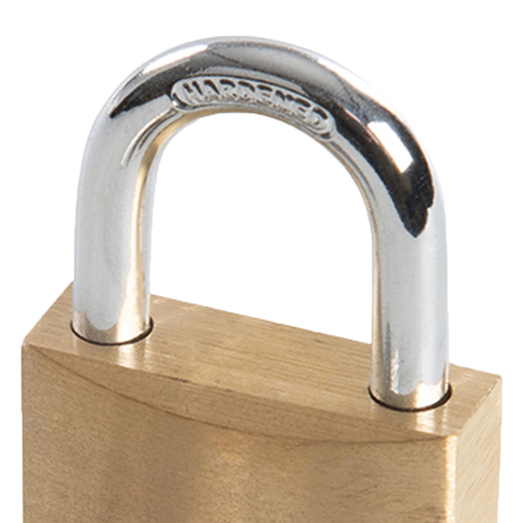 30mm Brass Body Solid Chrome Plated Padlock Hardened Multi-Pin Tumbler Lock