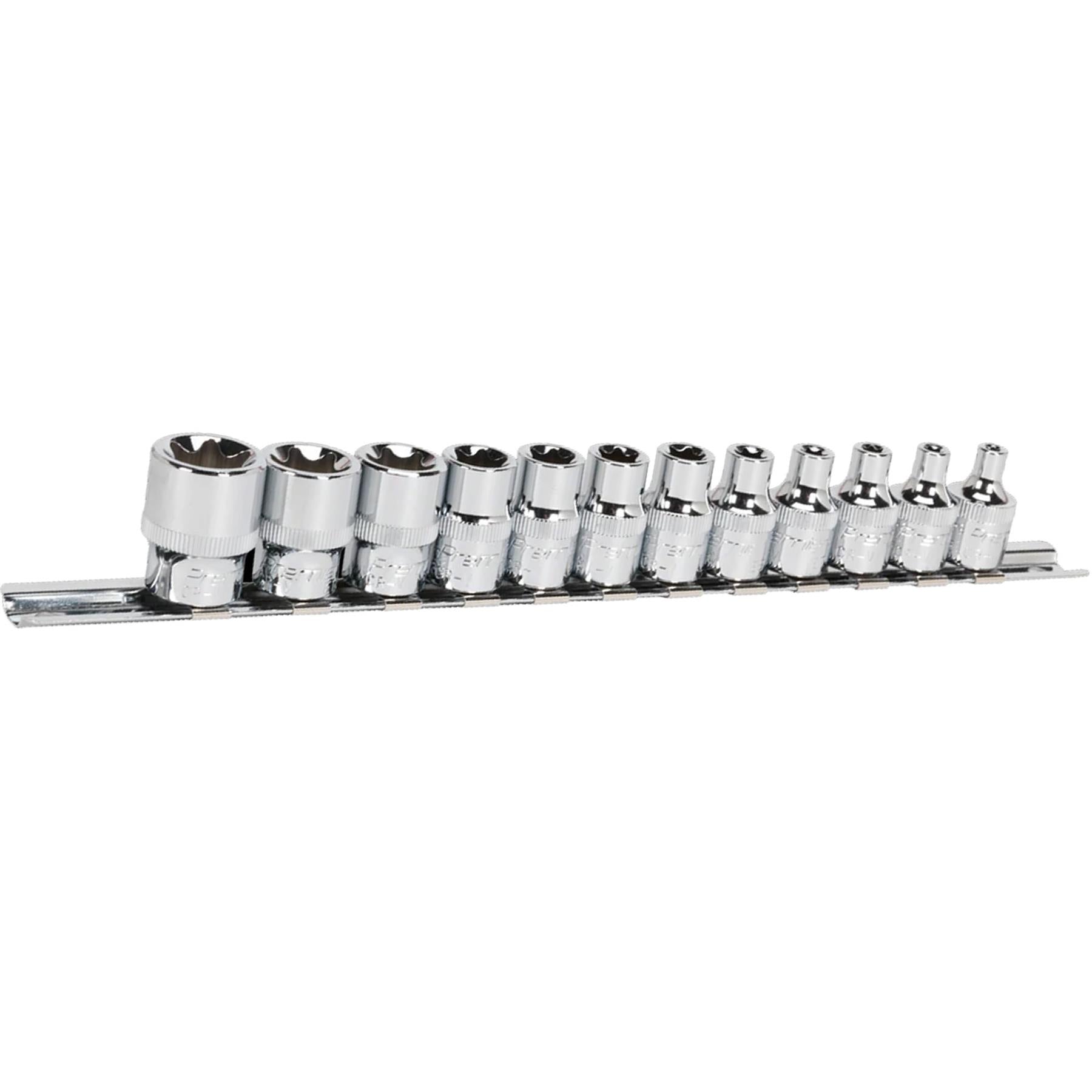 Sealey TRX-Star* Socket Set 12pc 3/8"Sq Drive E4-E20