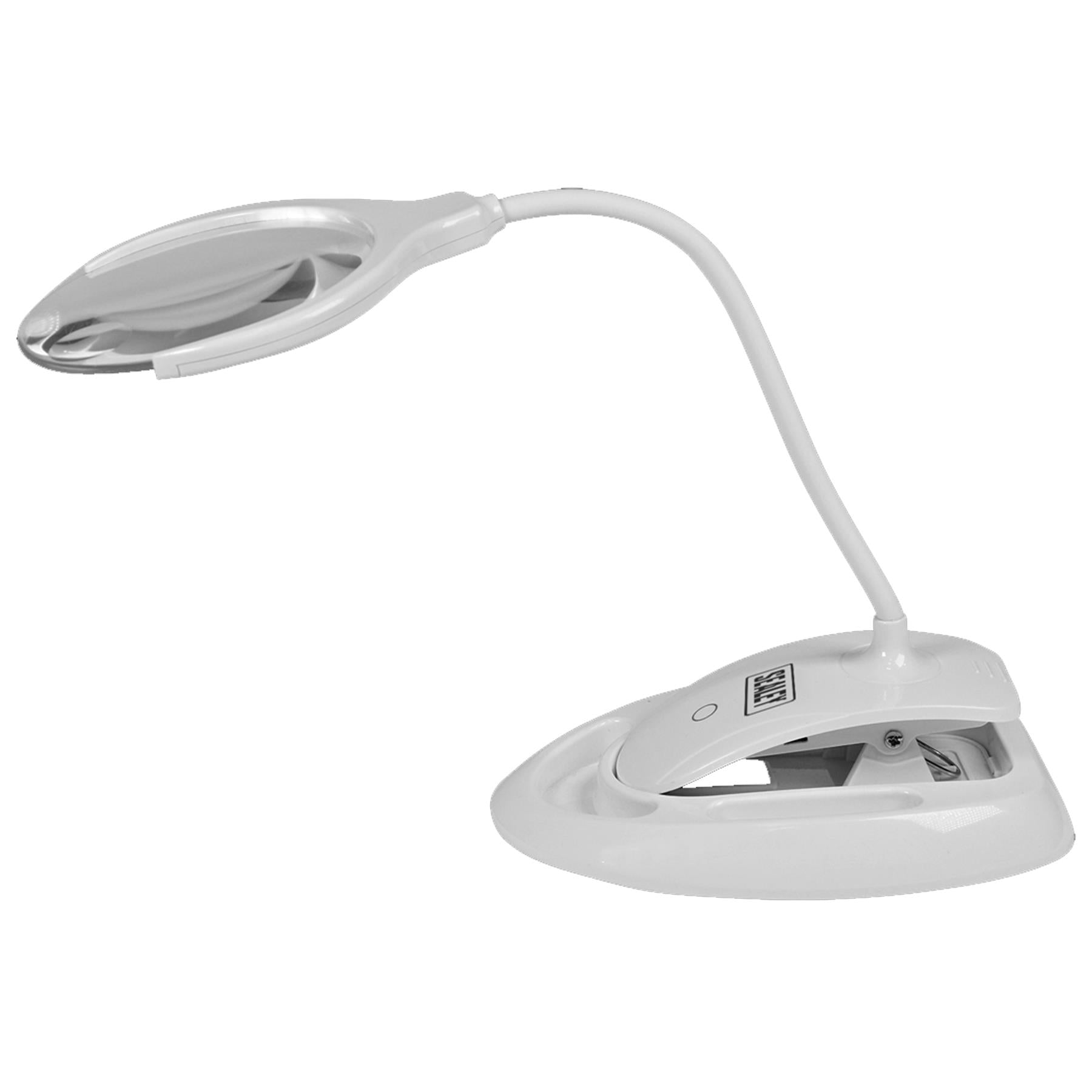 Rechargeable Dual Mounting Magnifying Work Light 6 SMD LED Dimmable Sealey