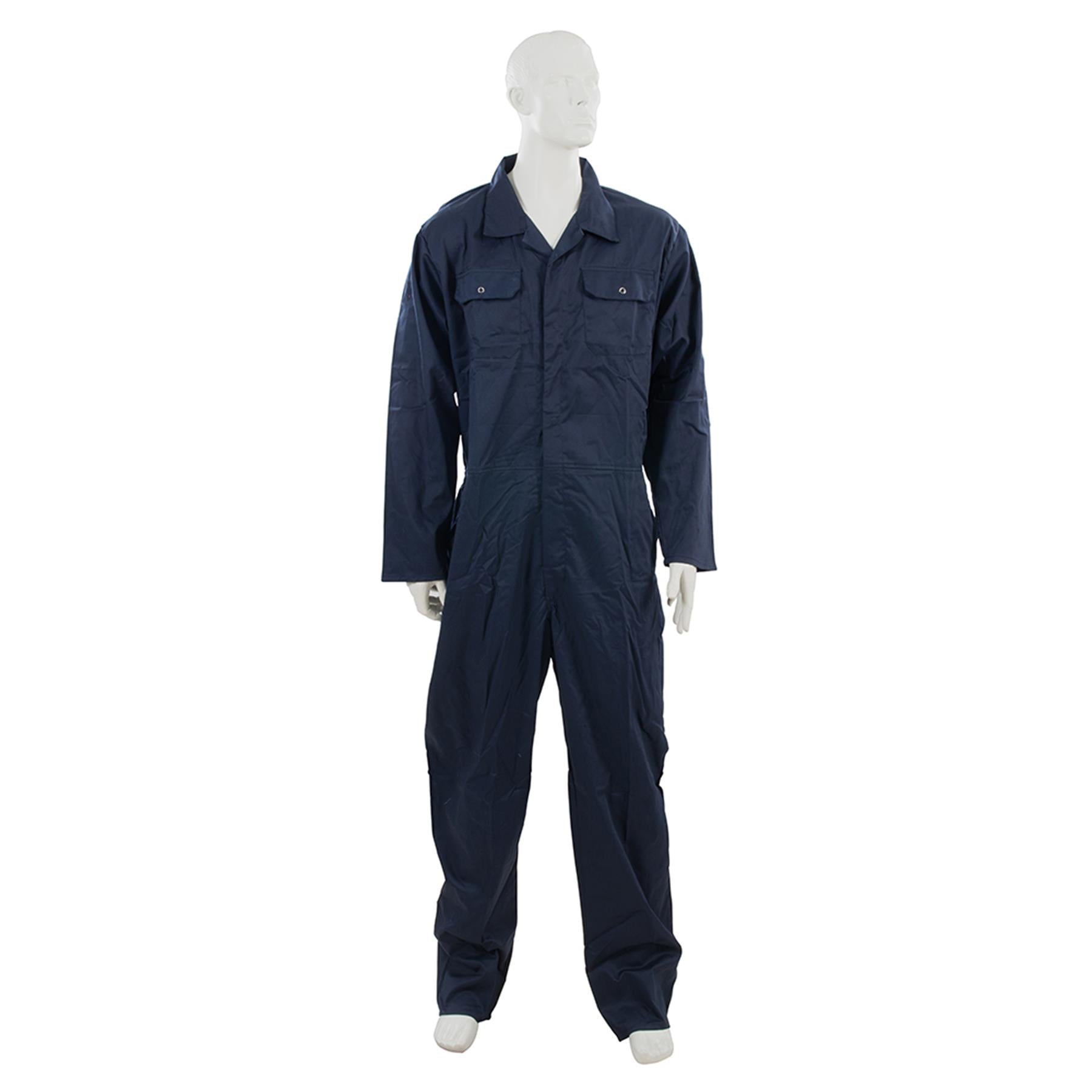 Boilersuit Navy XL 116cm (46") Navy Blue Overalls W/ Elasticated Waist Pockets