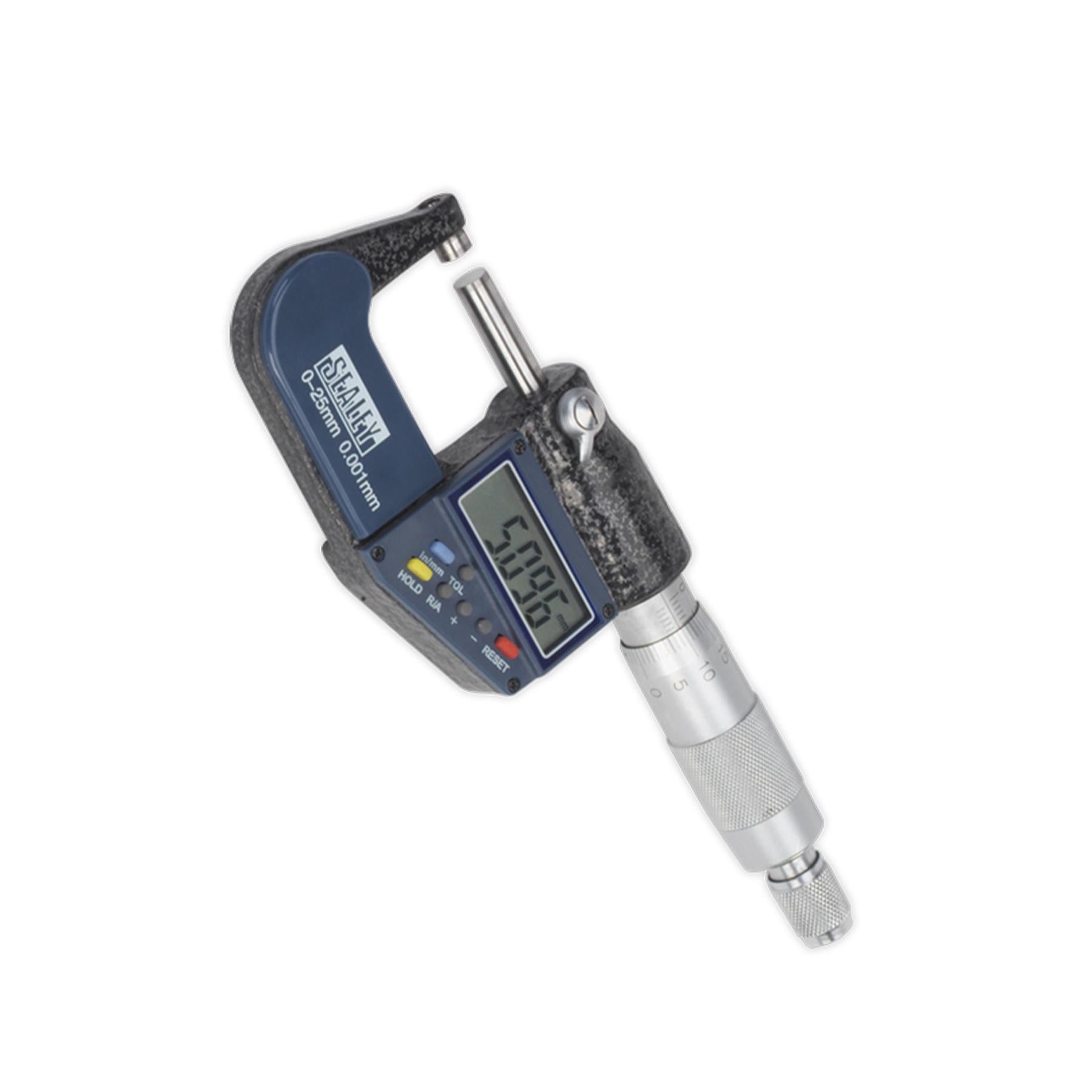 Sealey Digital Measuring Set 2pc Storage Case Micrometer Adjustment Wrench