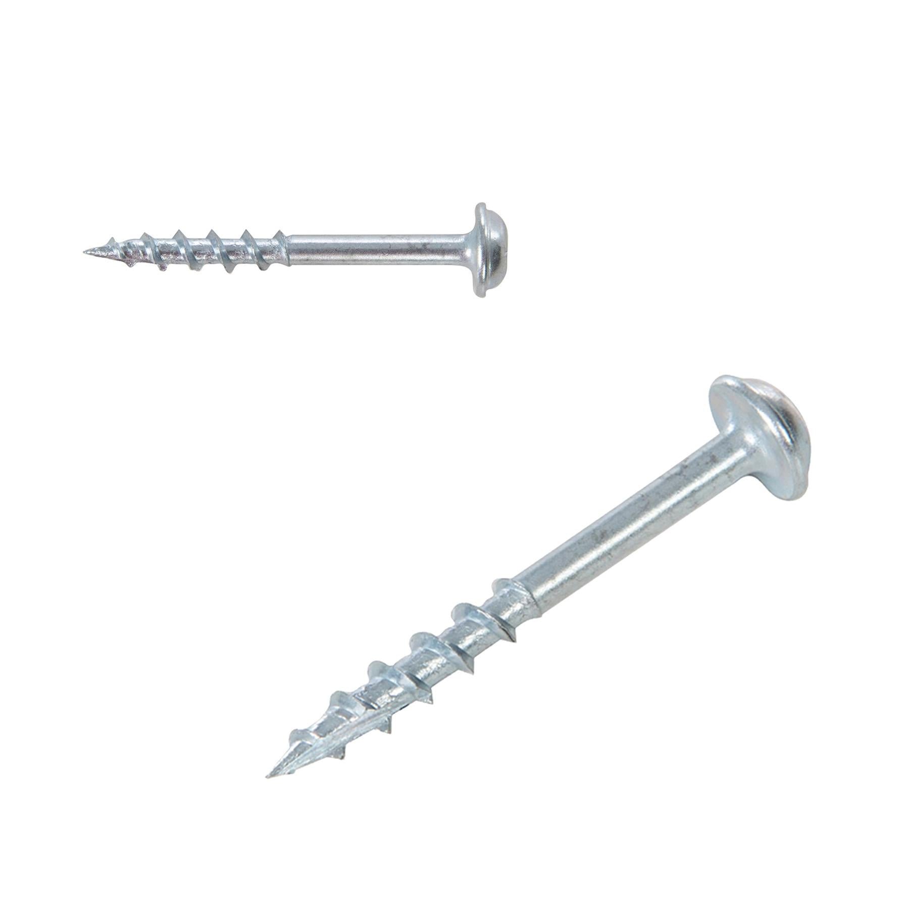 Zinc Pocket-Hole Screws Washer Head Coarse Thread Rust Resistant- 8x1-1/2" 250pk