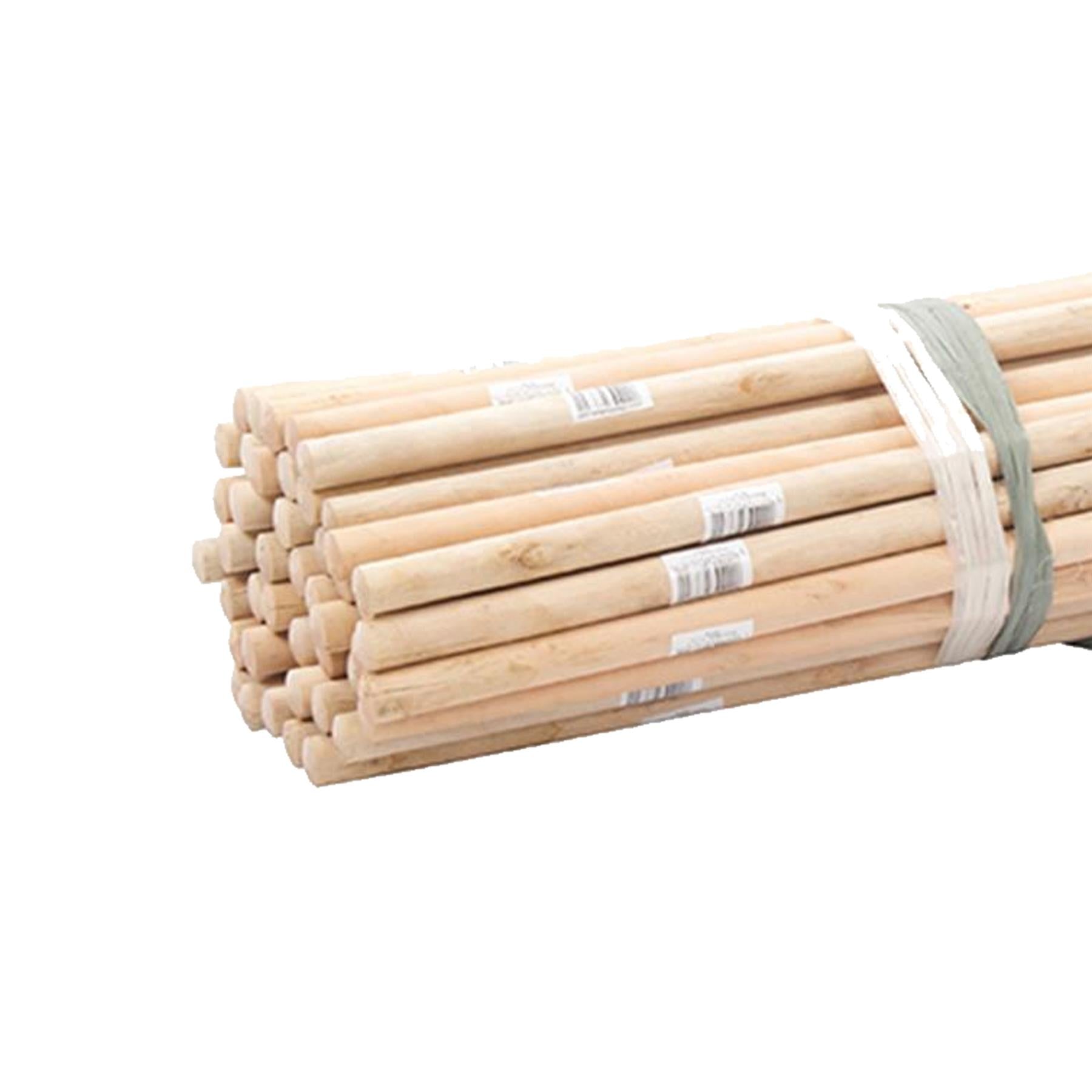 Dia 50Pce Broom Handles 4' X 15/16" Wooden Suitable For Larger Broom Heads