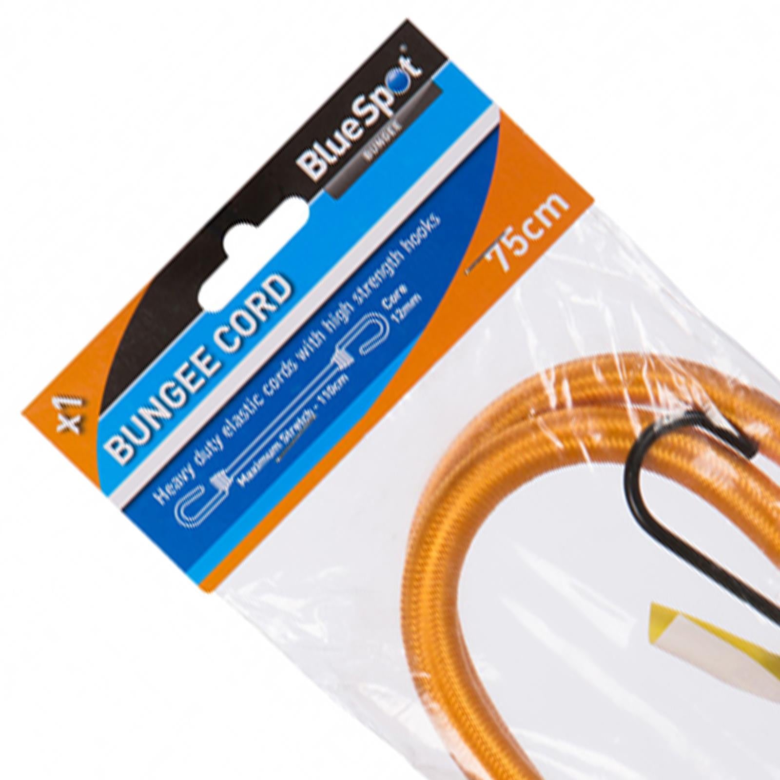 BlueSpot 1 x HEAVY DUTY 75cm LONG ELASTIC BUNGEE CORD Luggage Strap Car Tie Rope