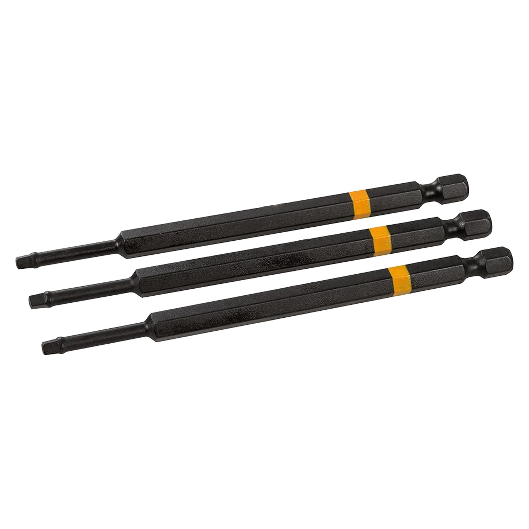 Square Screwdriver Impact Bit R2 High Torque Premium S2 Steel Drills 110mm 3pc