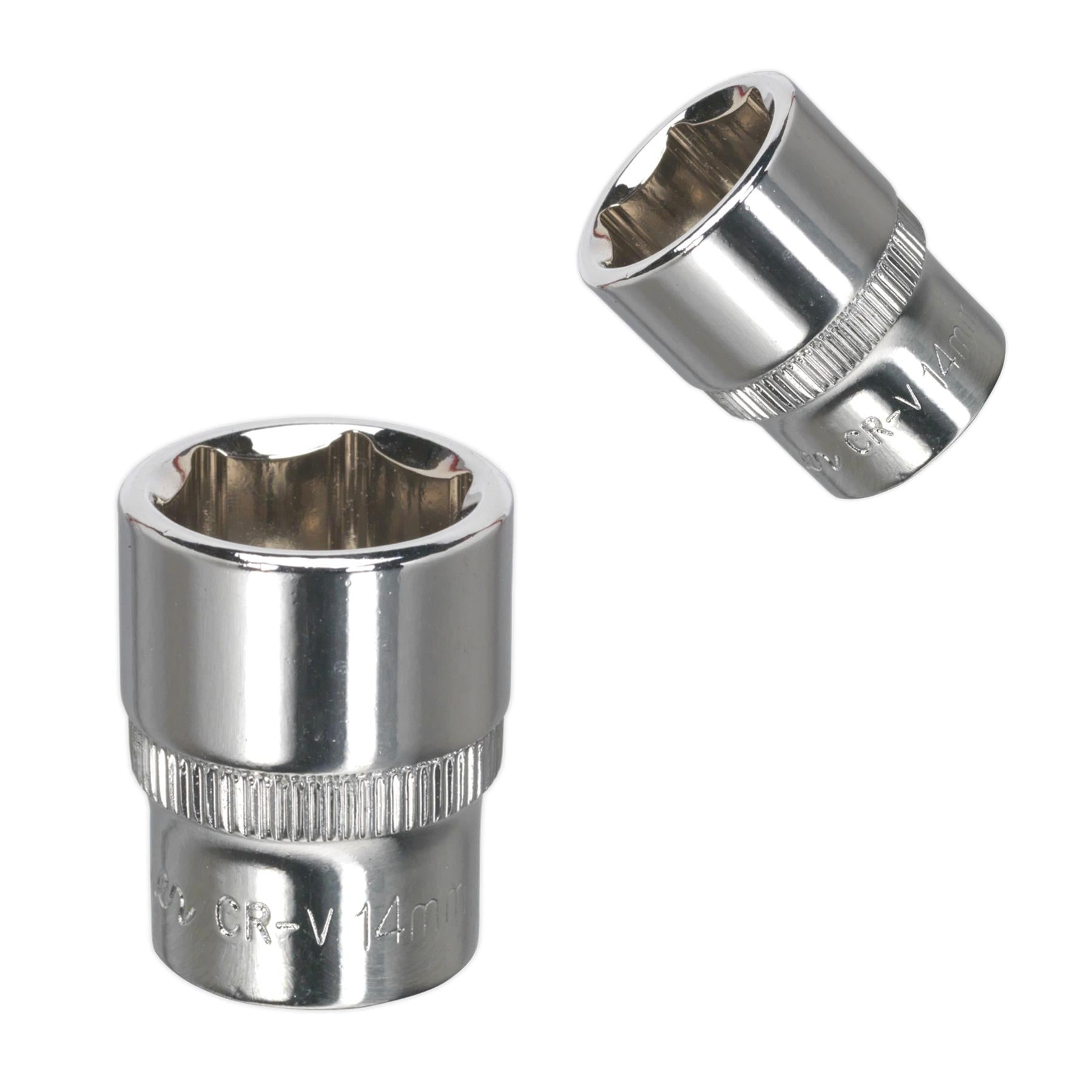 Sealey WallDrive Socket 14mm 1/4"Sq Drive Fully Polished