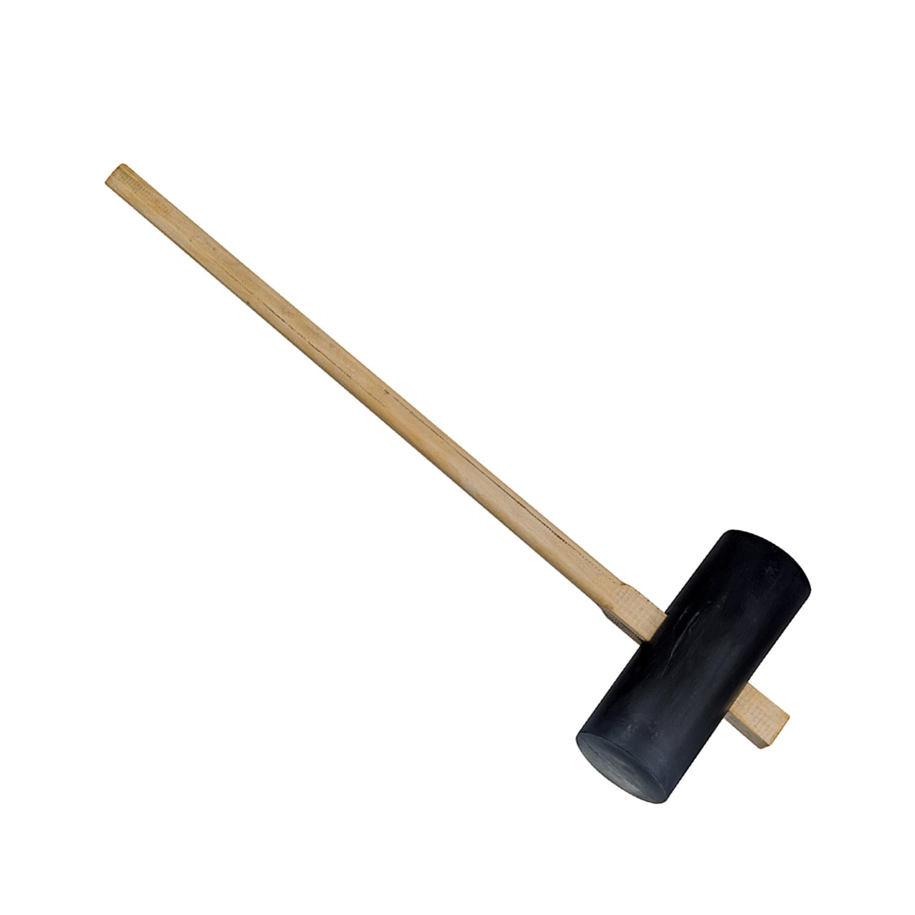 Paving Maul - 15Lb (6.8Kg) DIY Tools 1100mm Long Hardwood Shaft Hard Rubber Face