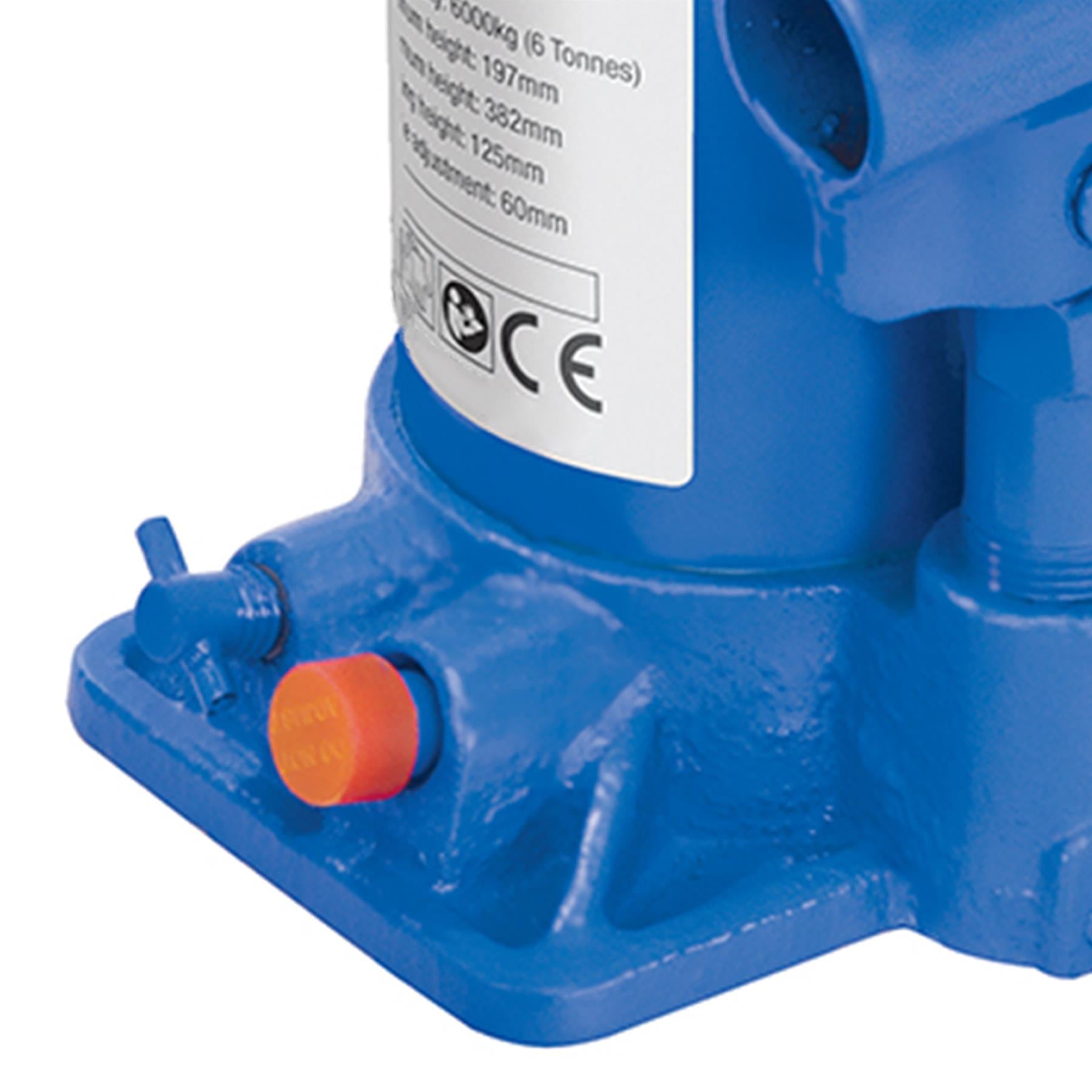 6 Ton Tonne Hydraulic Bottle Jack Lifting Sturdy Stand Car/Van/Boat/Caravan