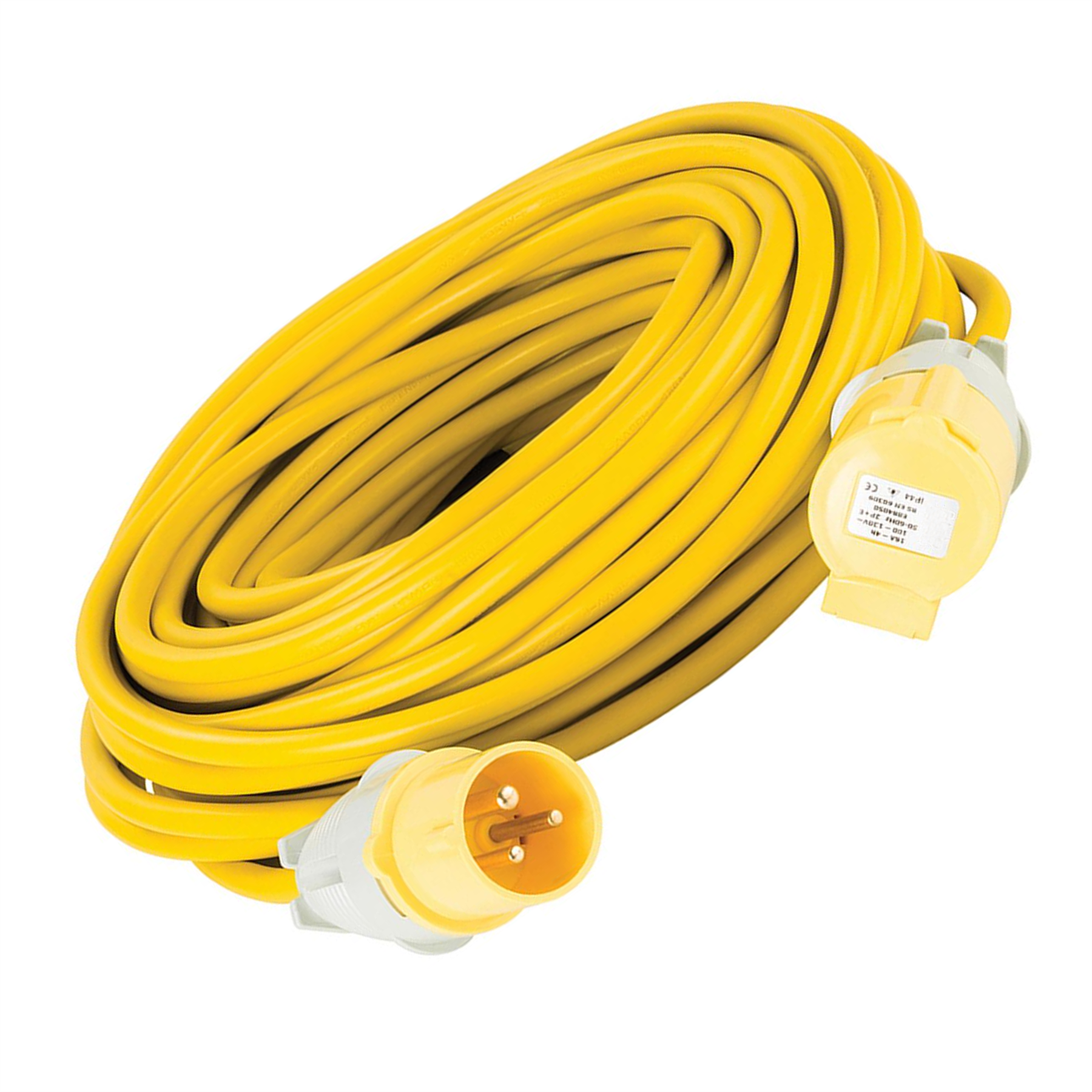 Defender Extension Lead Yellow 2.5mm2 16A 25m 110V