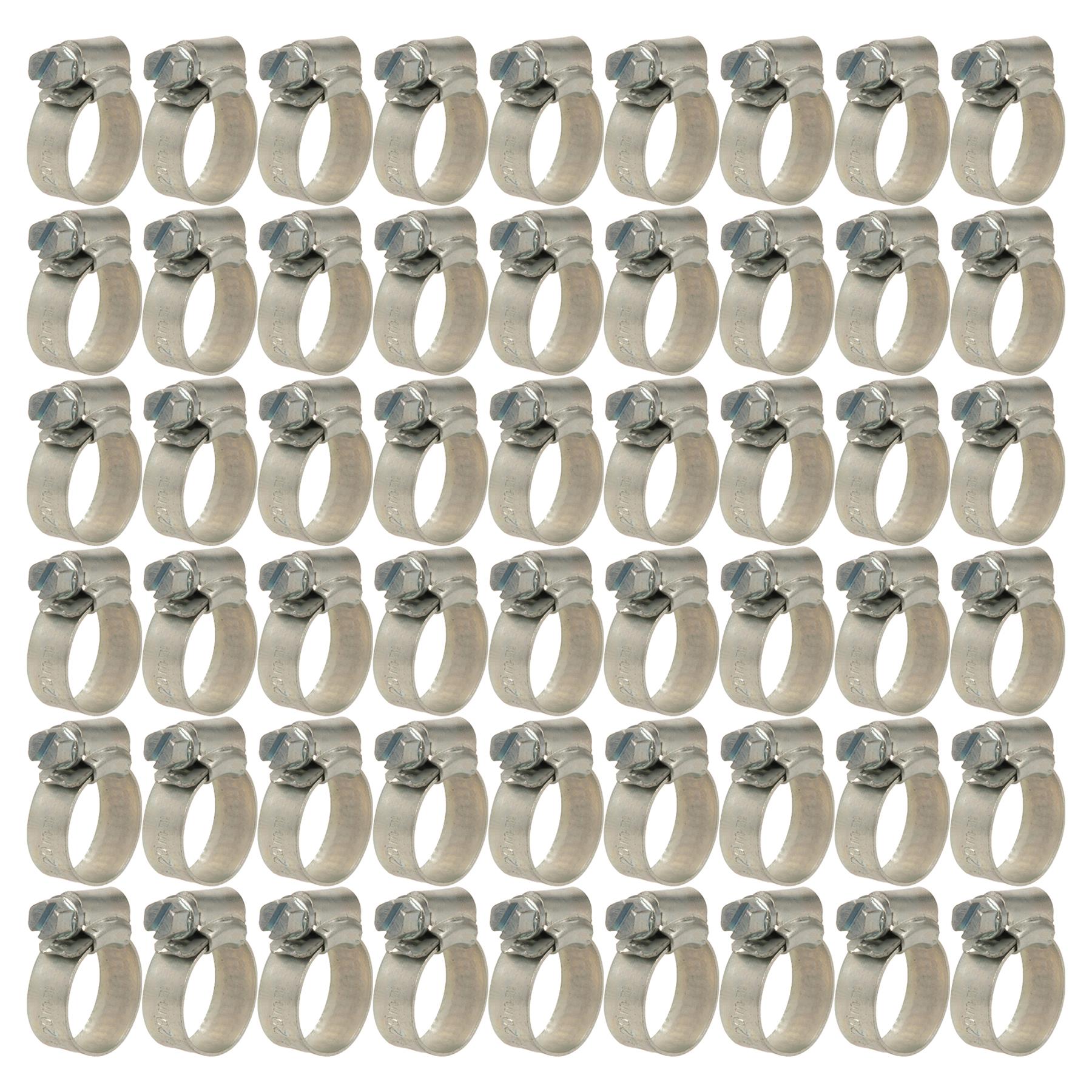 50 x Hose Clips Genuine Worm Drive Fuel Hose Clamps Clips 12 - 20mm