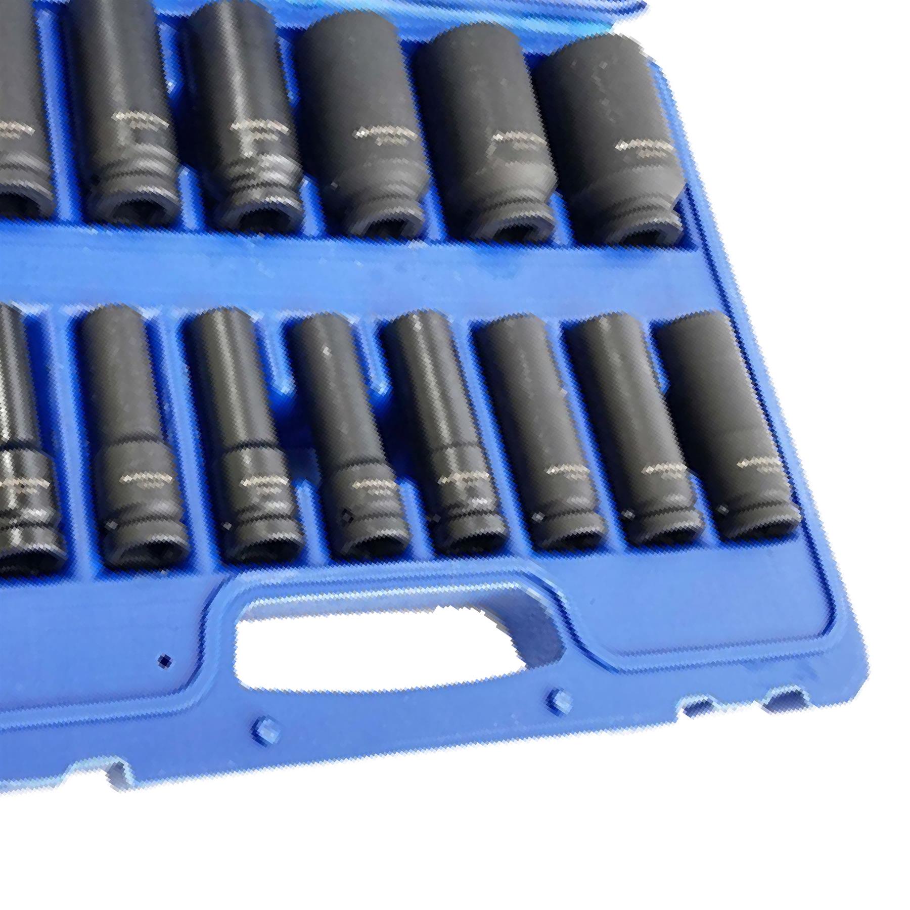 Deep Impact Socket Set 1/2" Drive Heavy Duty 16 Piece 10 - 32mm Metric