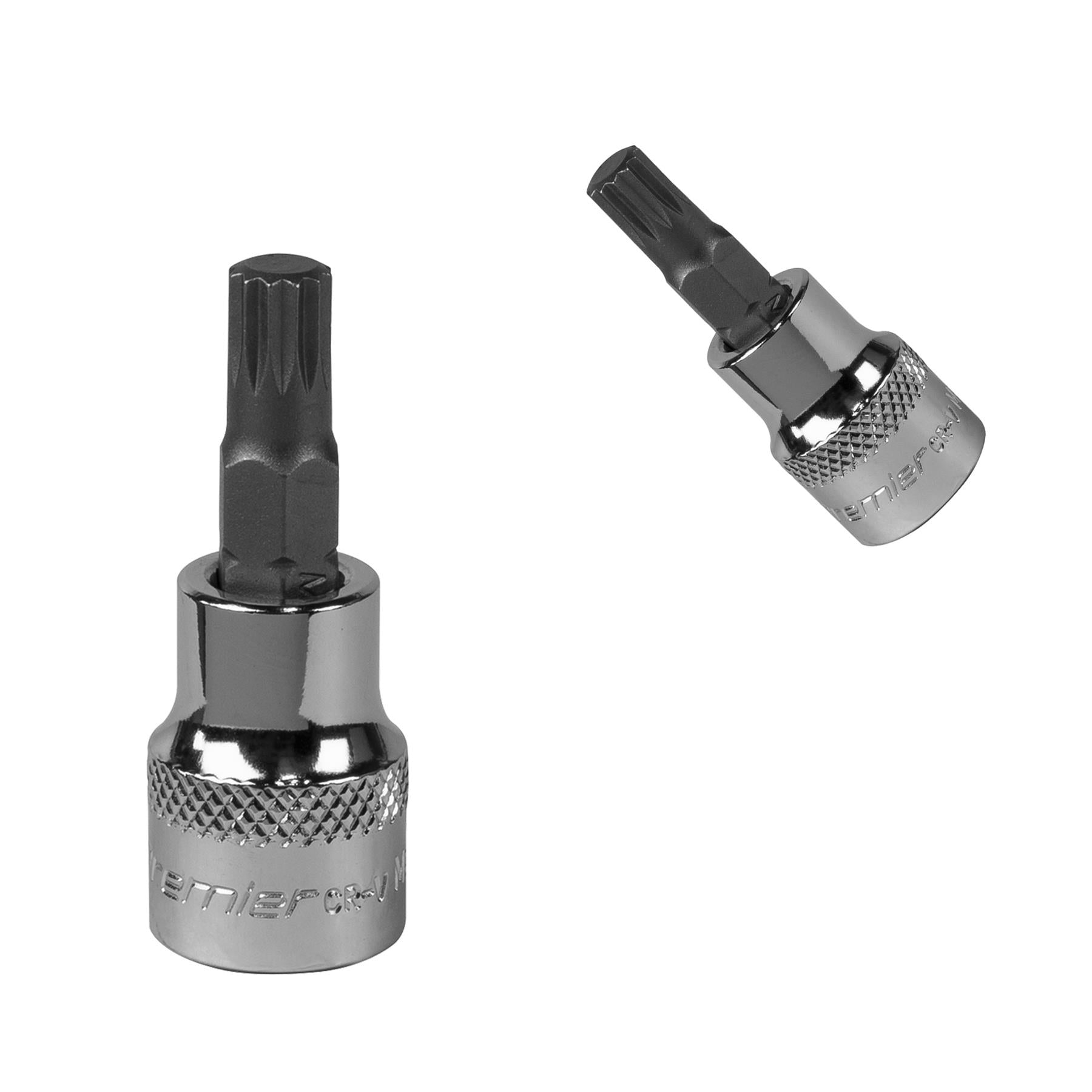 Sealey Spline Socket Bit M8 3/8"Sq Drive Chrome Vanadium Steel