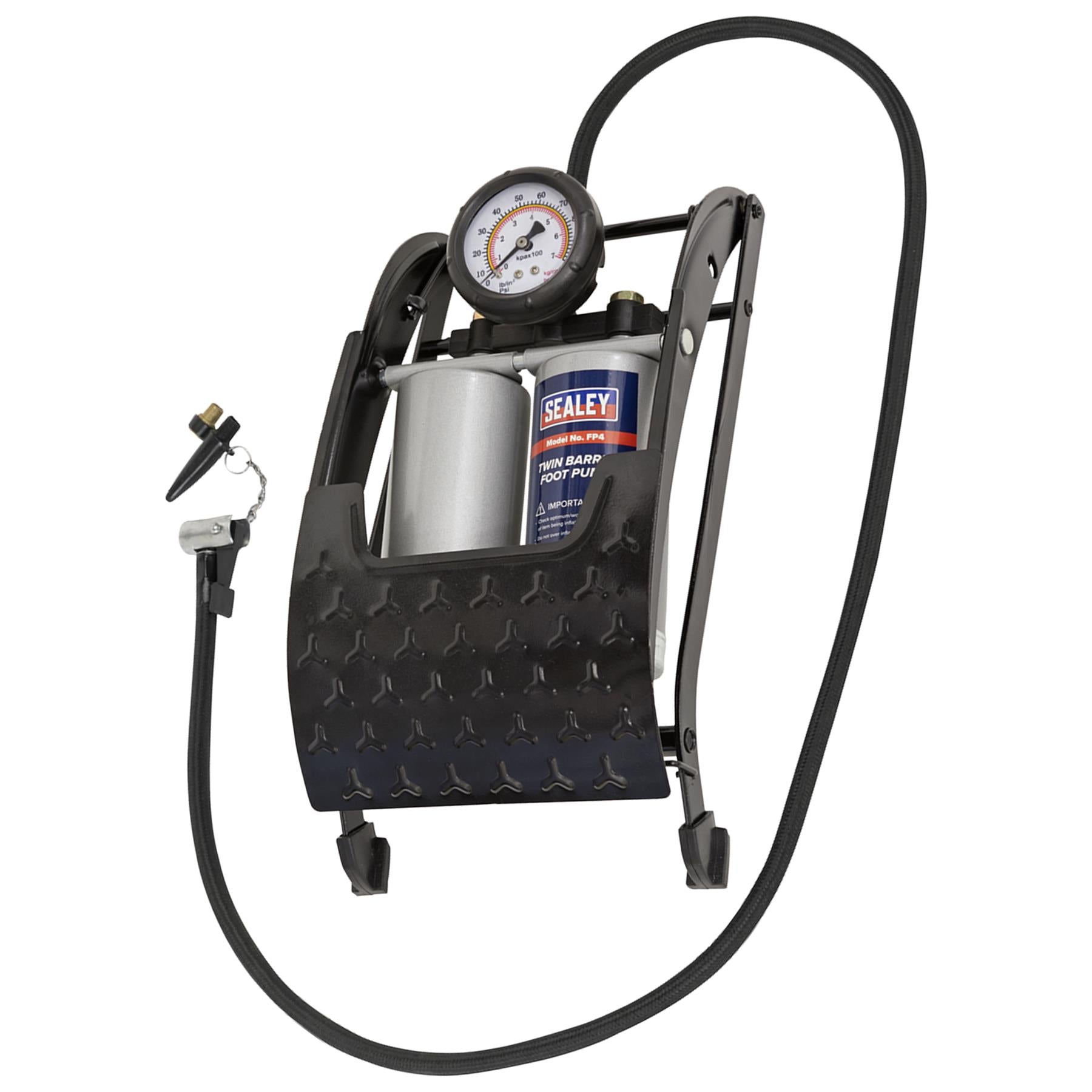 Sealey Foot Pump Twin Barrel