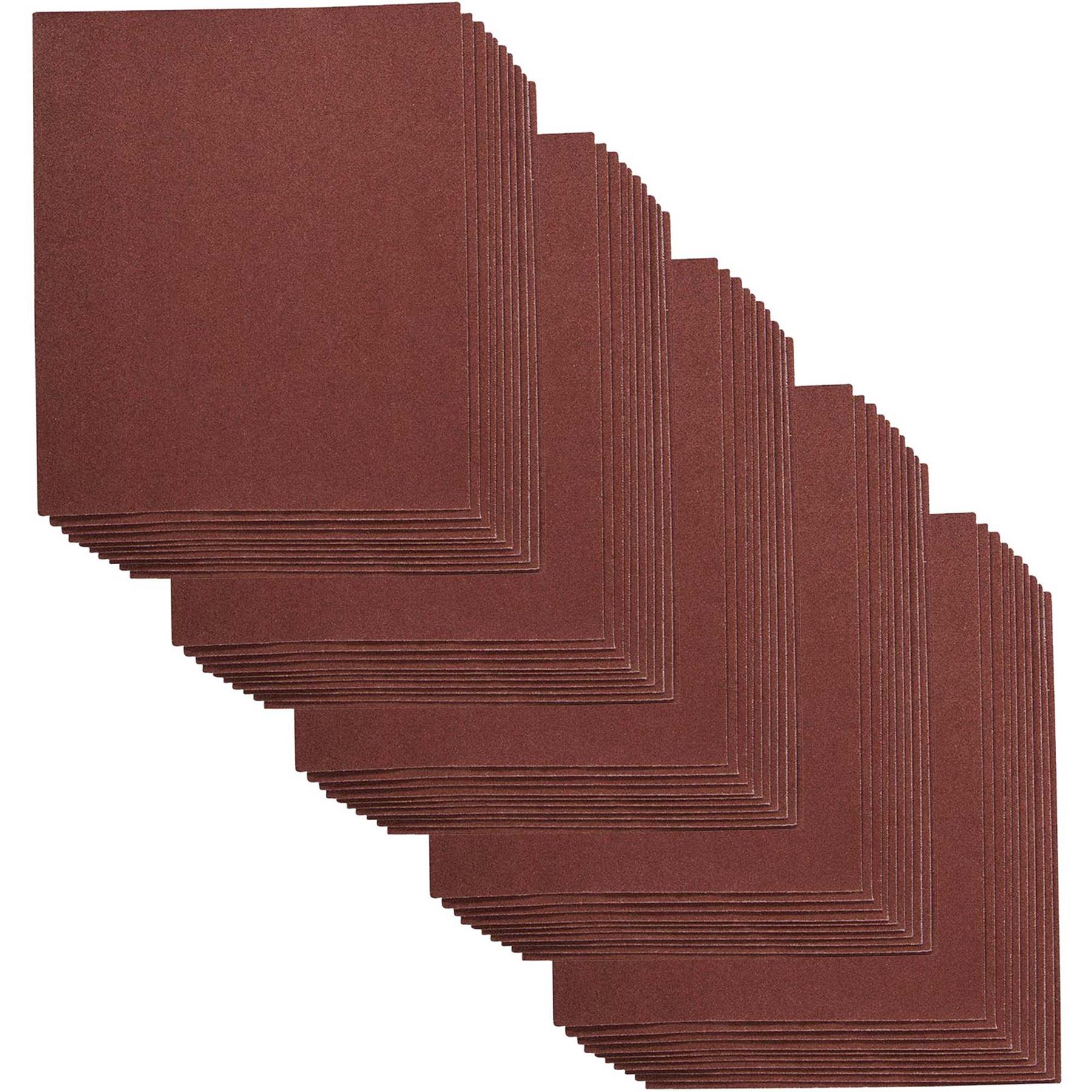 50 Pk Emery Cloth Hand Sanding Sheets 36 60 80 120 180 Grit Metal & Rust Removal
