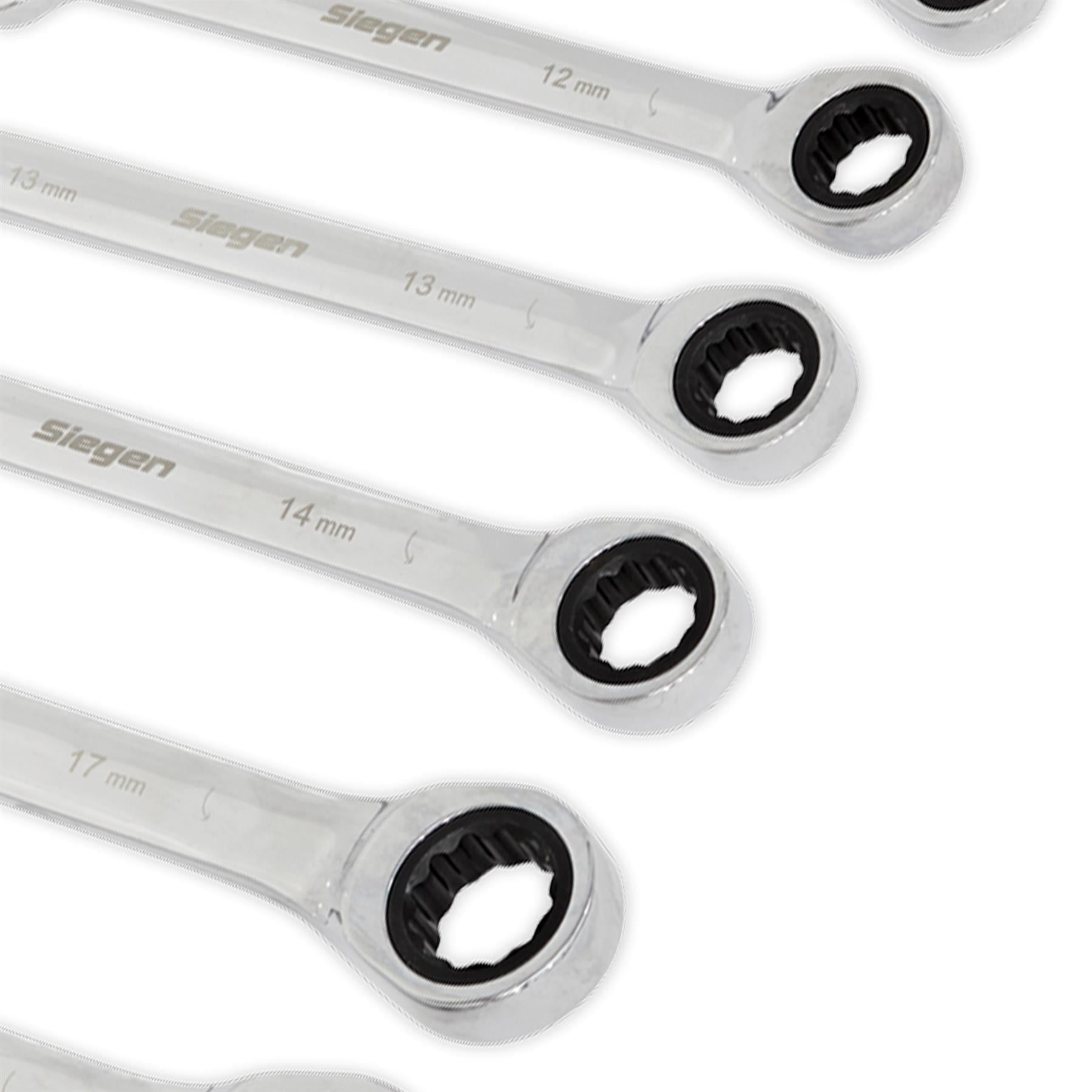 Sealey Ratchet Combination Spanner Set 7pc Metric