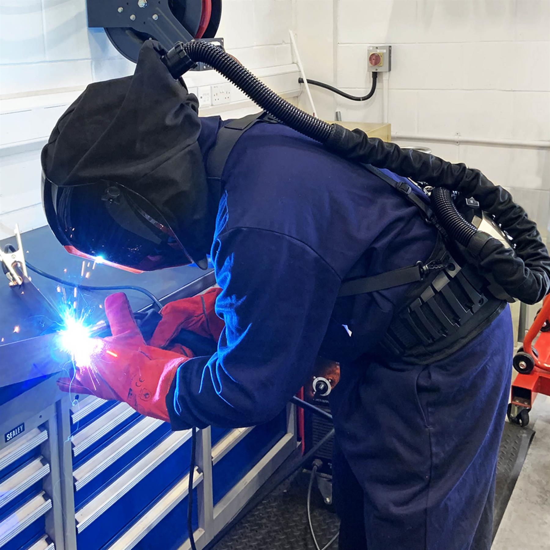 Sealey Welding Helmet with Powered Air Purifying Respirator (PAPR) Auto Darkening