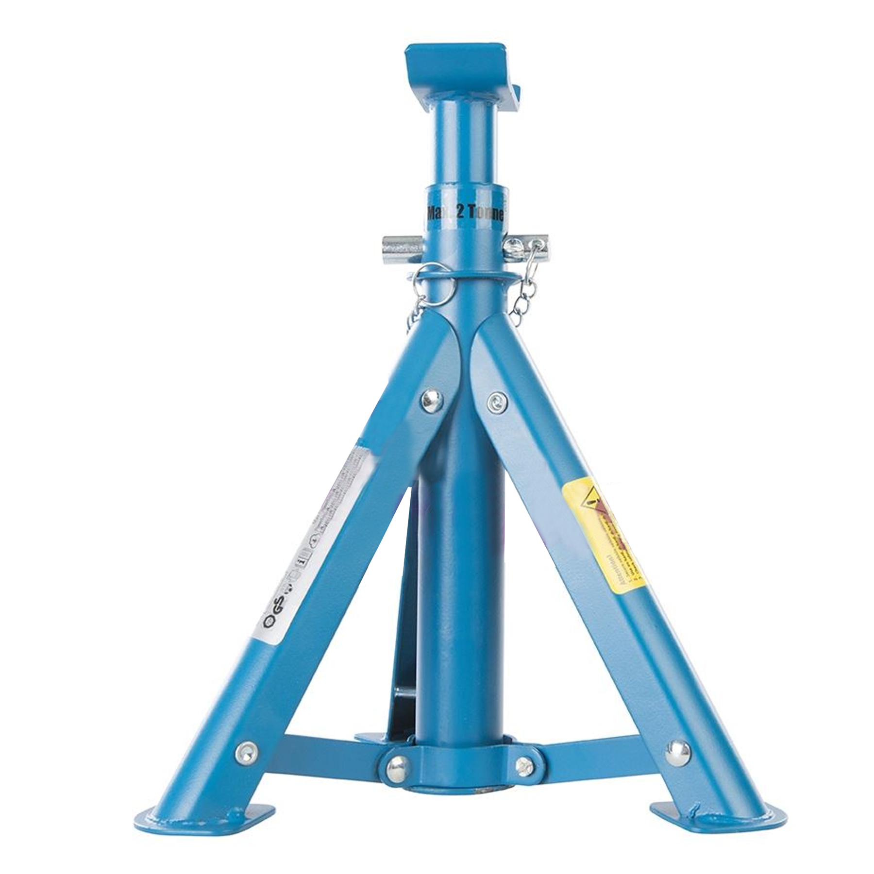 Folding Axle Stand Set 2Pc 2Tonne Strong Rust Resistant And Powder Coated