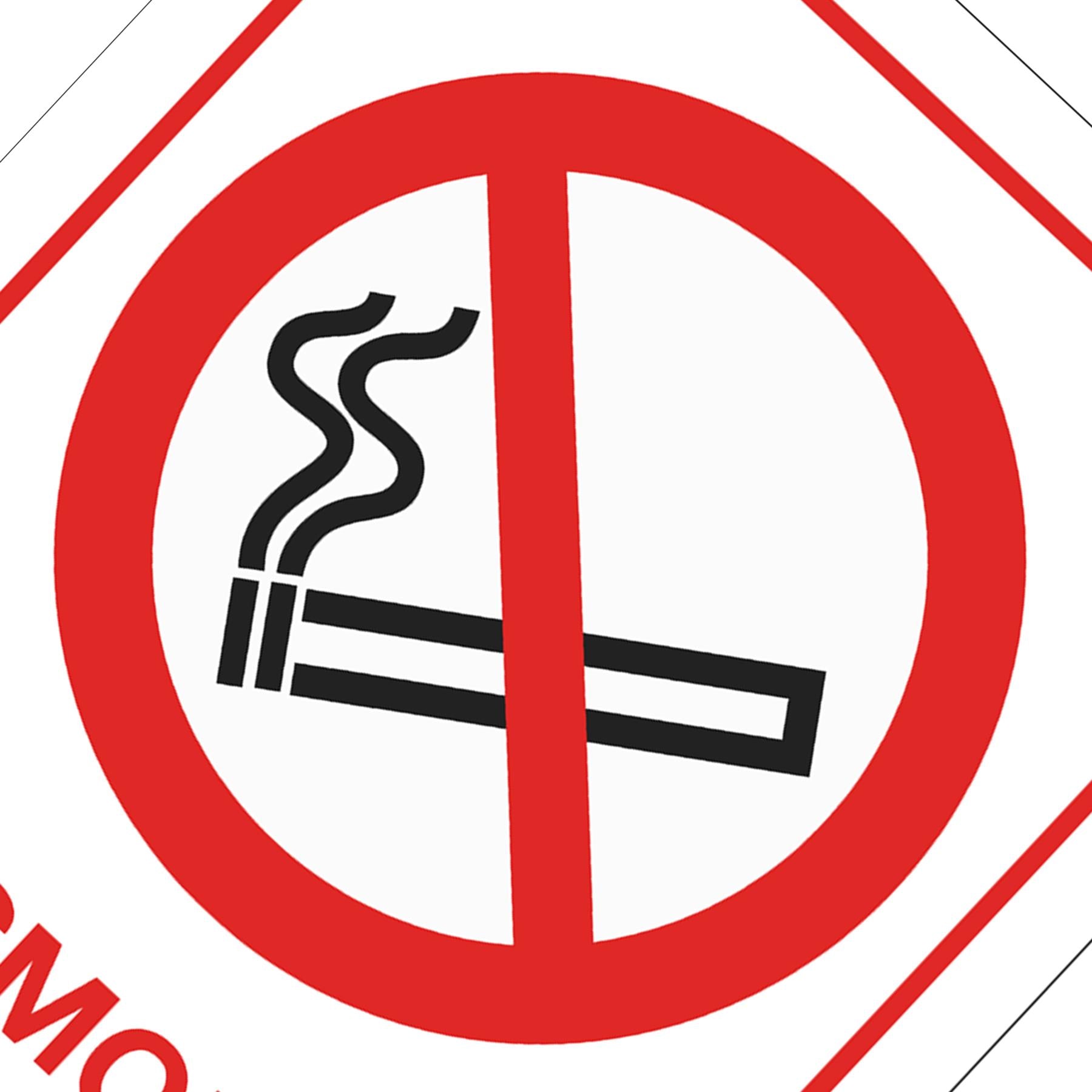 Sealey Safety Sign - No Smoking (On Premises) - Self-Adhes -Pack of 10