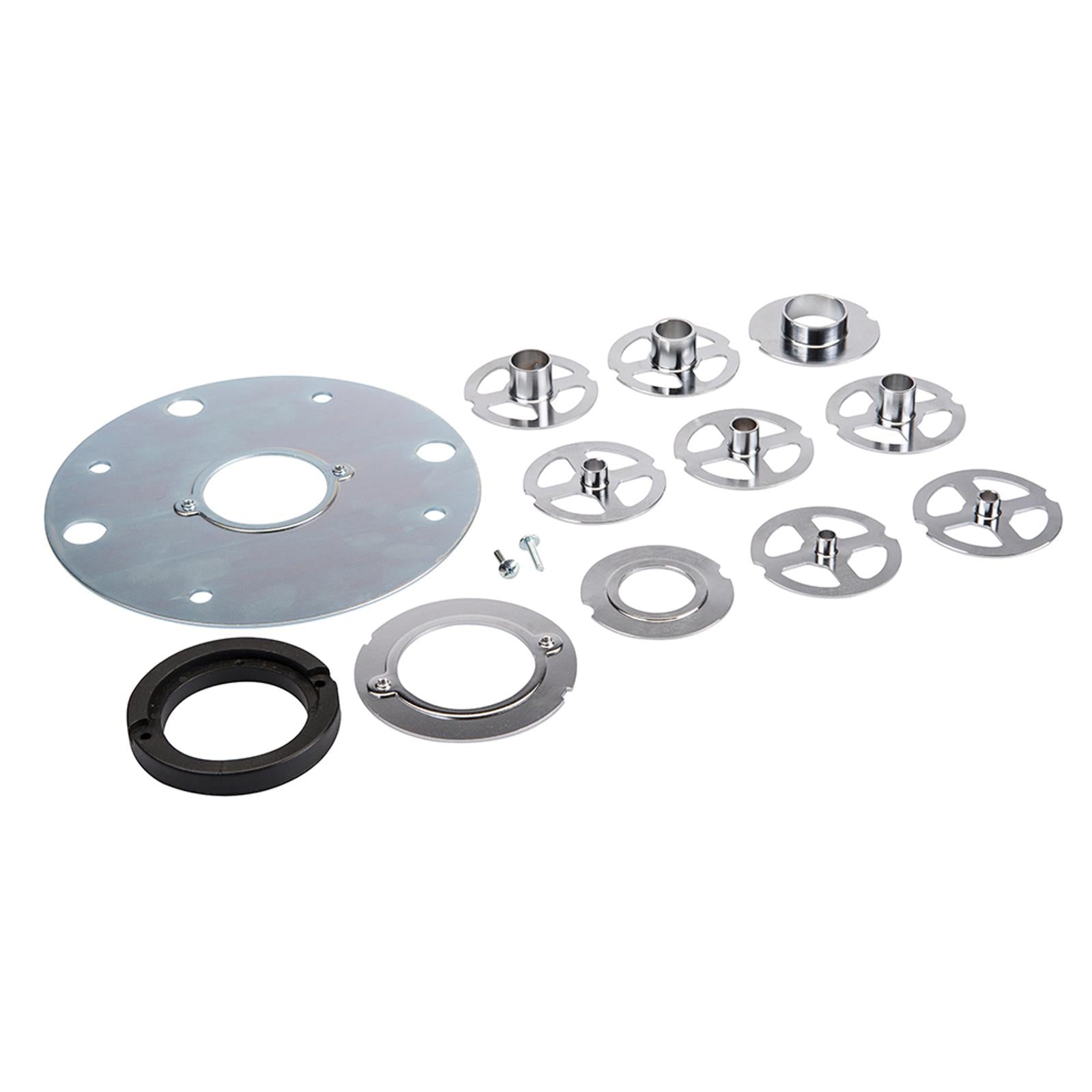 Tga250 Router Template Kit 12 Piece 30mm Guide Bush & Steel Plates Tool