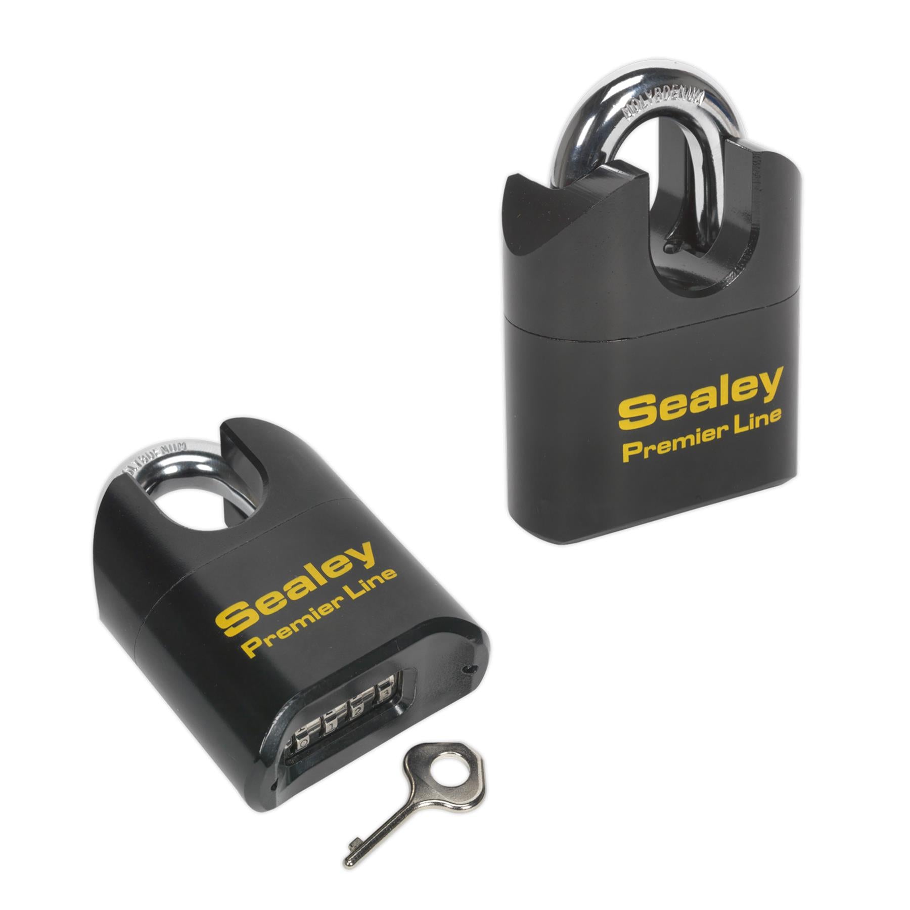 Sealey Steel Body Combination Padlock Shrouded Shackle 62mm