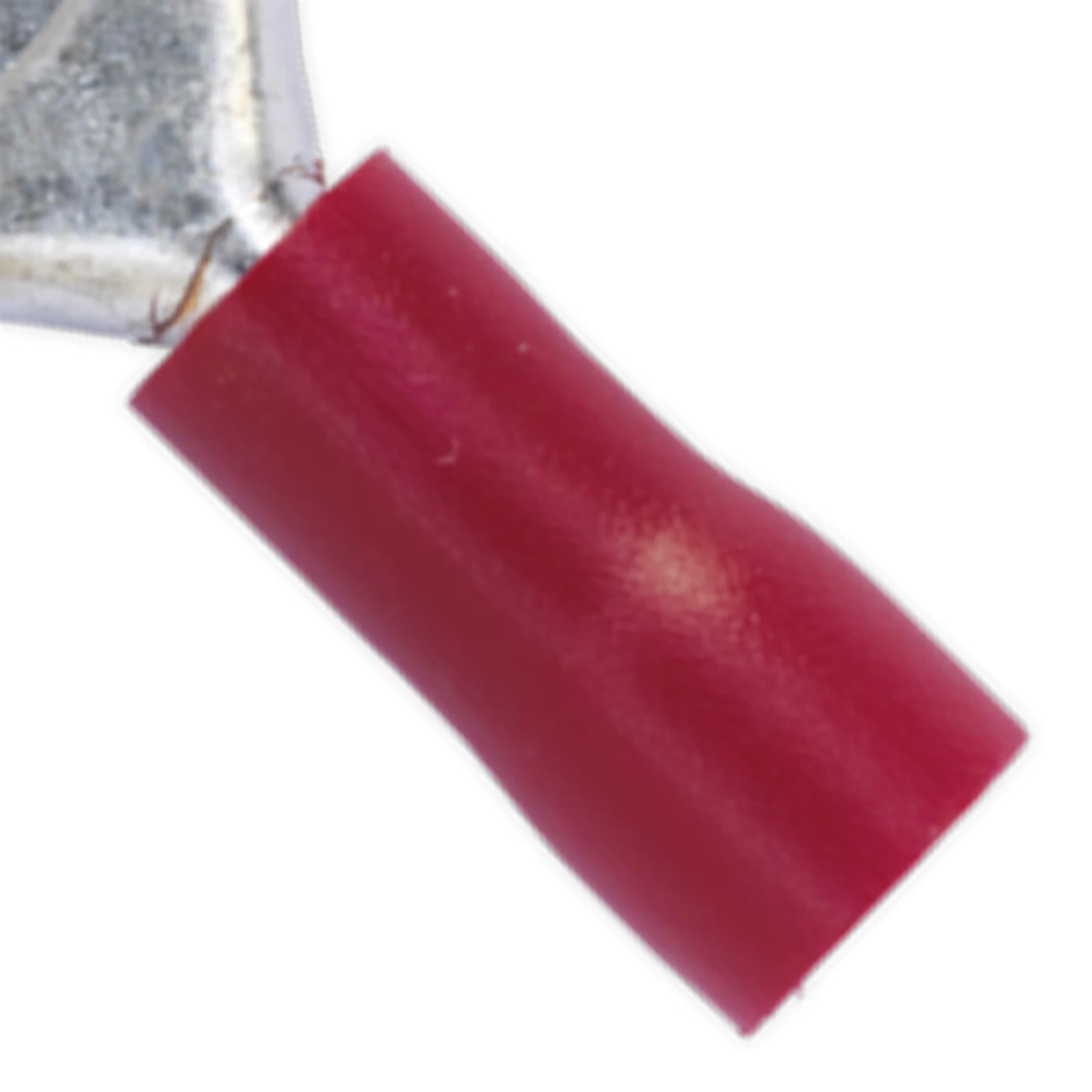 Sealey Piggy-Back Terminal 6.3mm Red Pack of 100