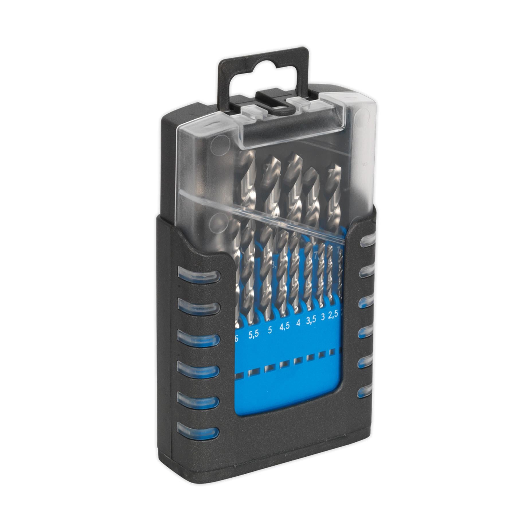 Sealey 19pc Drill Bit Set HSS Split Point Fully Ground Ø1-10mm Metric AK47191