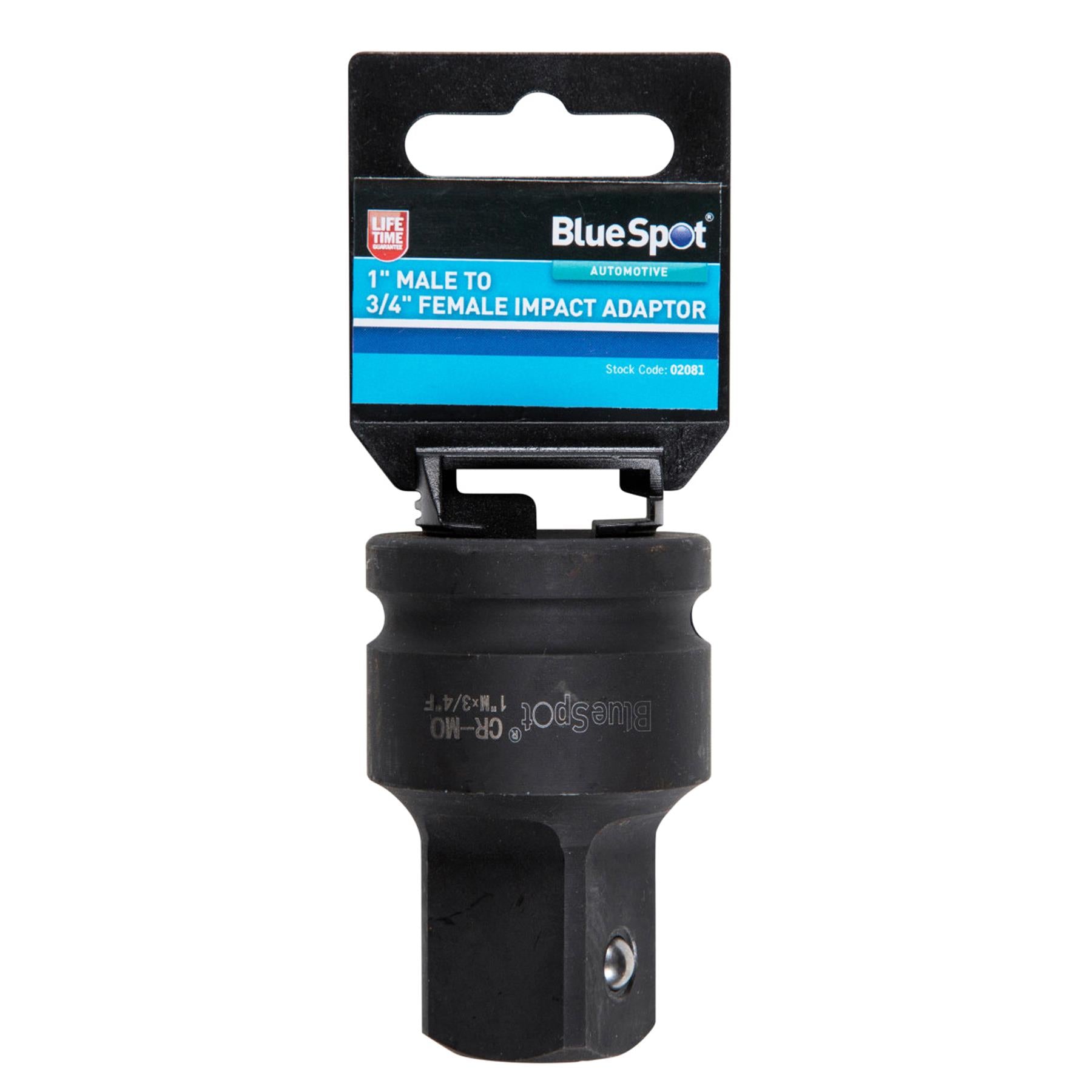 BlueSpot Impact Adaptor Socket Reducer 3/4" Drive Female to 1" Drive Male