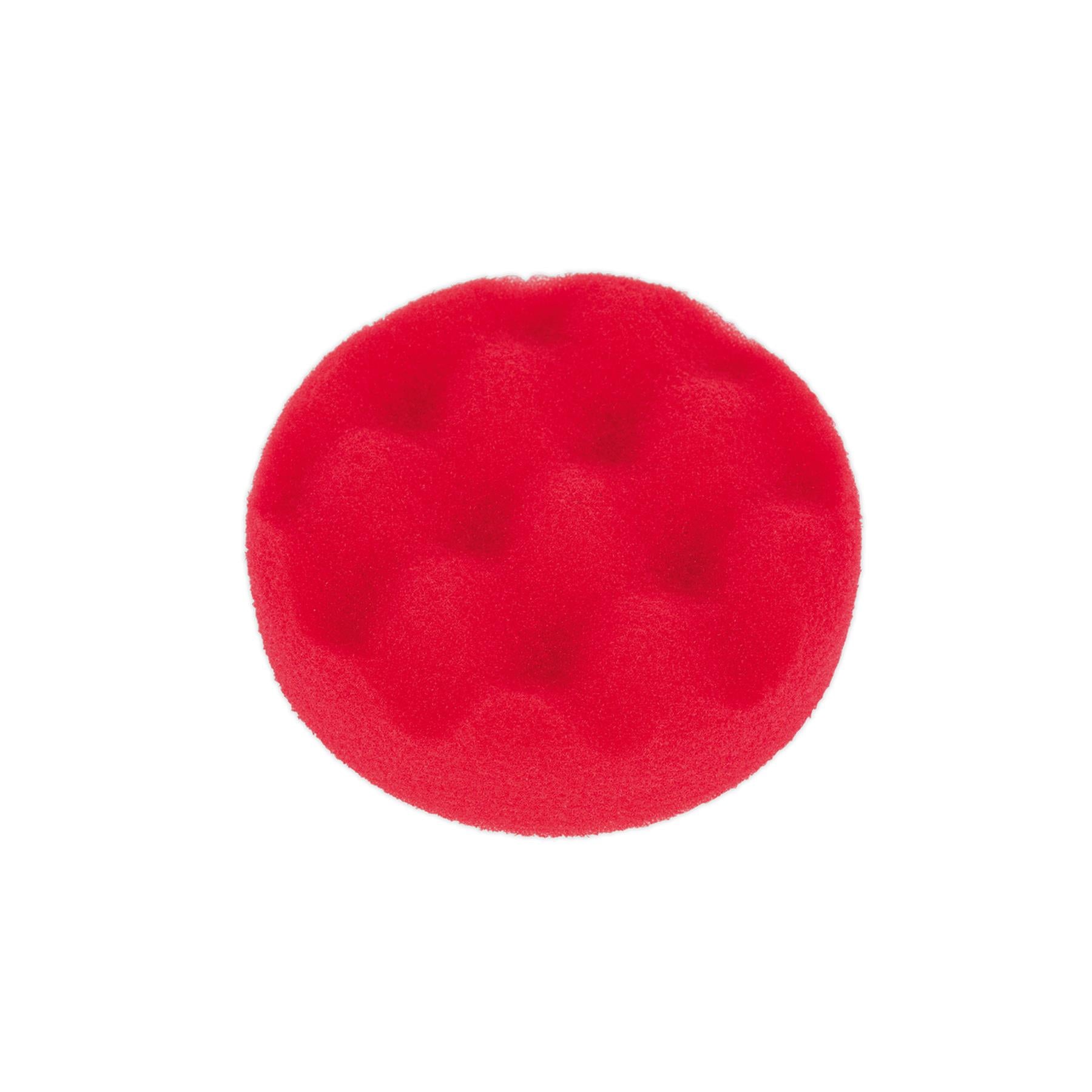 Sealey Buffing & Polishing Foam Head Hook/Loop 80x25mm Red/U-Soft