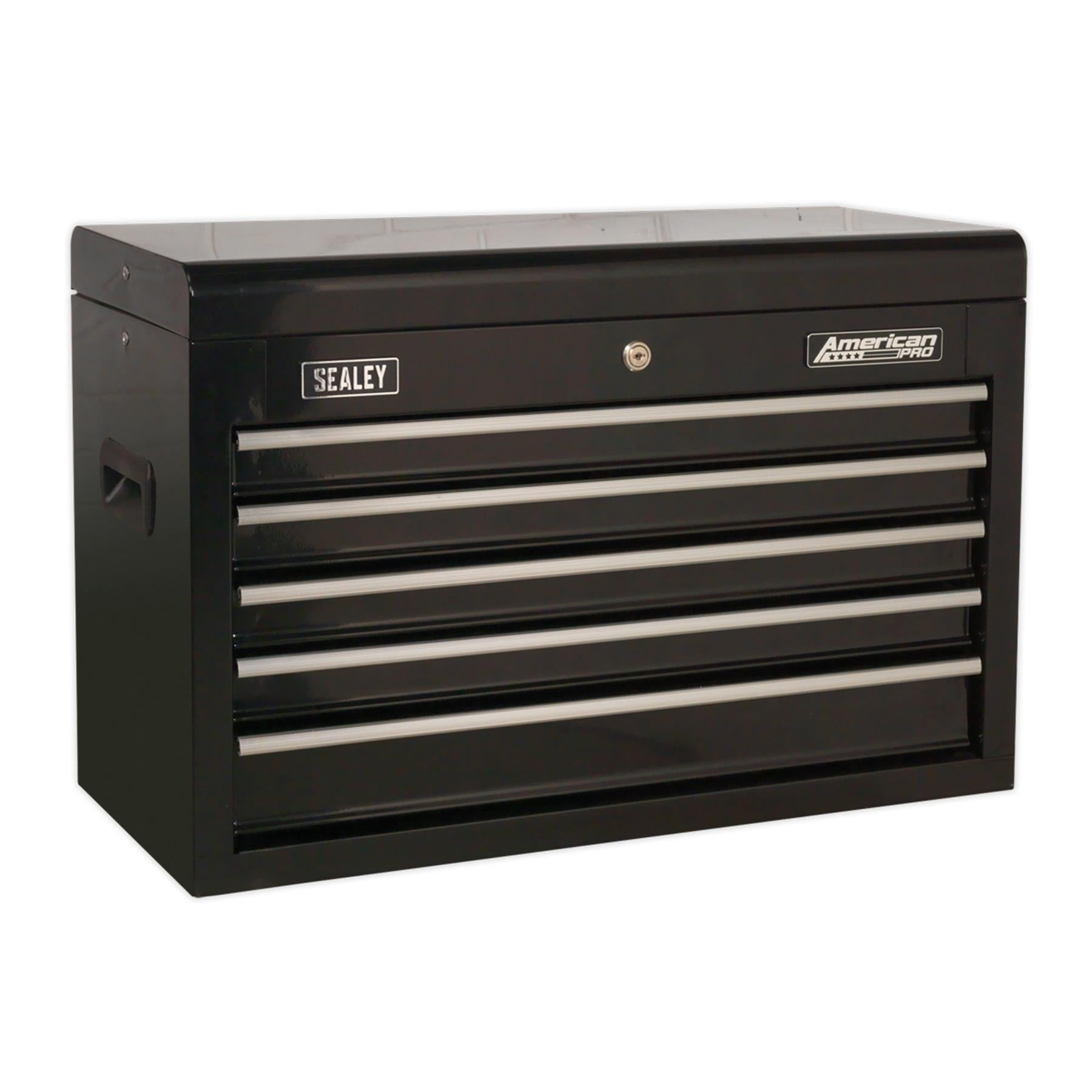 Sealey Topchest 5 Drawer with Ball-Bearing Slides - Black