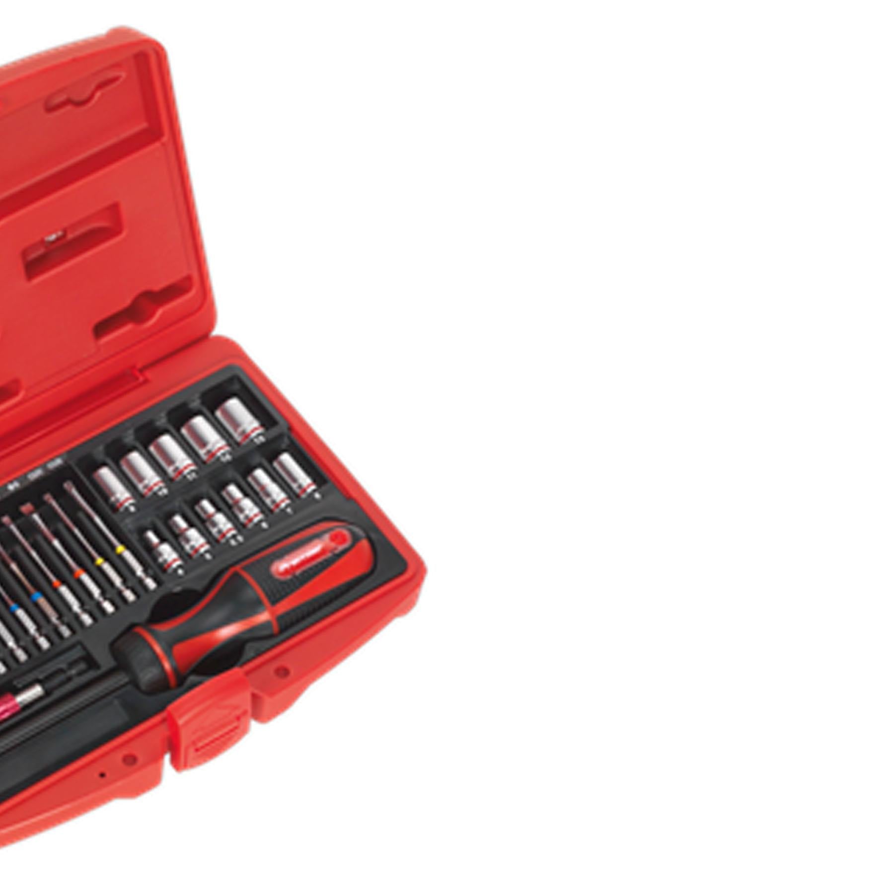 Sealey Fine Tooth Ratchet Screwdriver & Accessory Set 51pc