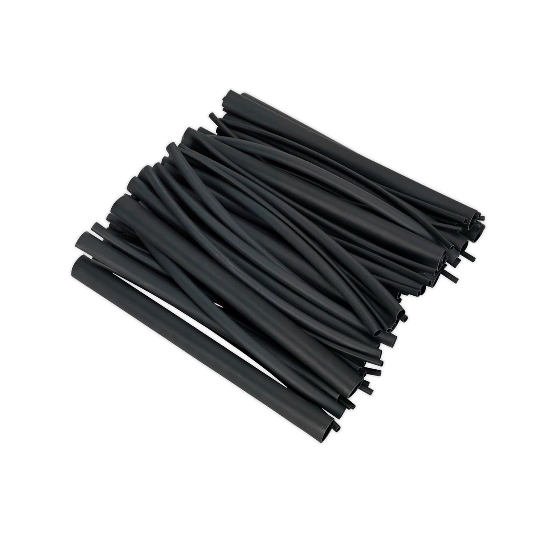 Sealey Heat Shrink Tubing Assortment 72pc Blk Adhesive Lined 200mm
