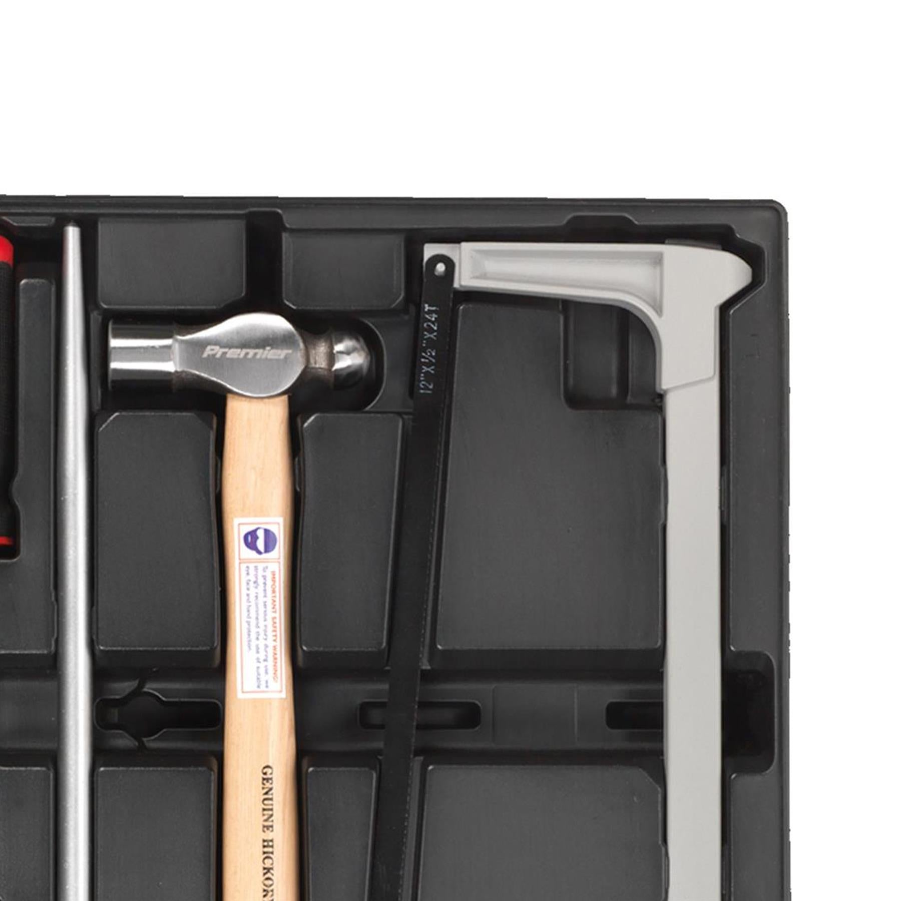 Sealey Tool Tray with Pry Bar, Hammer & Hacksaw Set 6pc