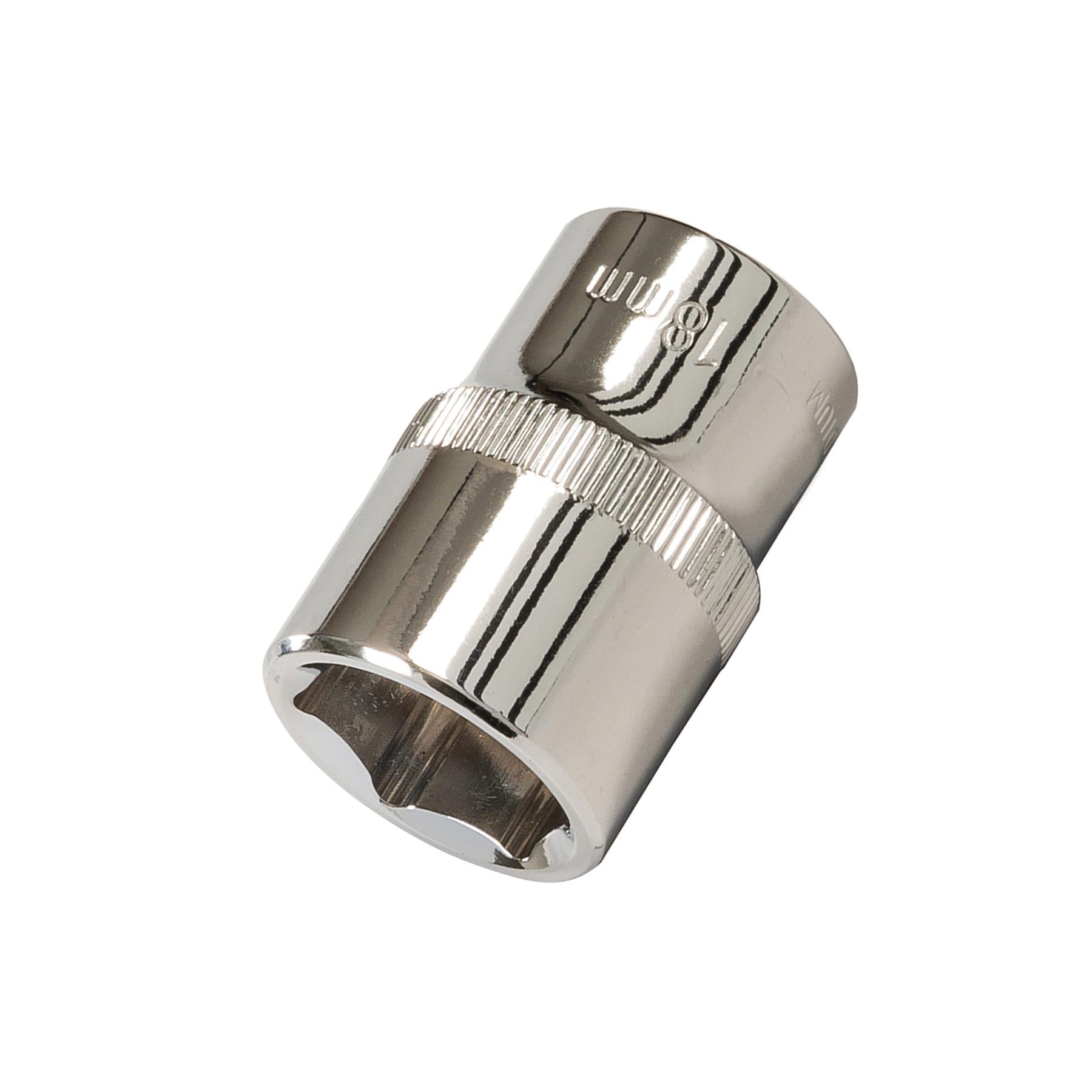 Socket 1/2" Drive Metric Hex Square 18mm Individual Hex Polished Crv Quality