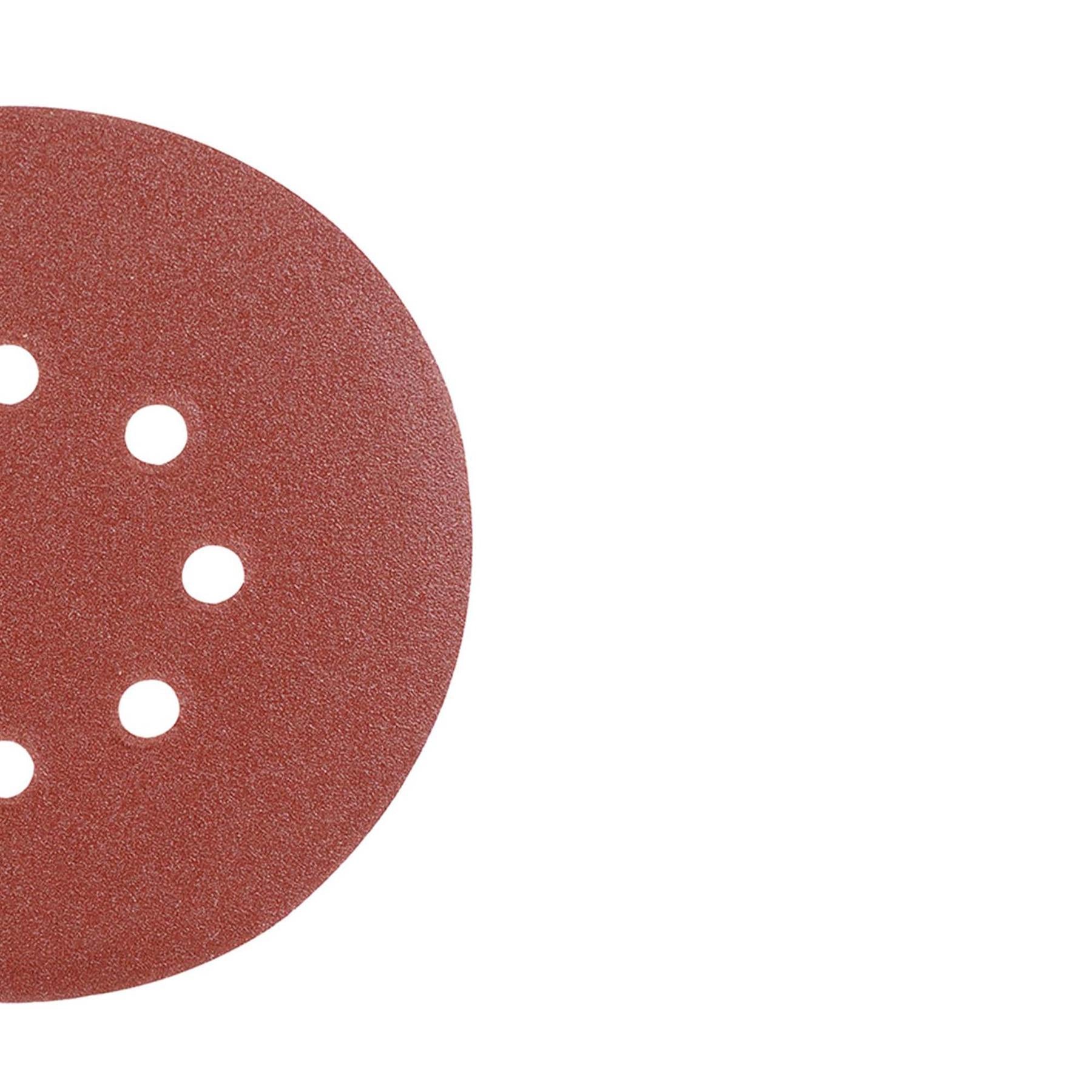 Punched Sanding Discs 150mm 10Pk Grit 120 Hook & Loop Aluminium Oxide New