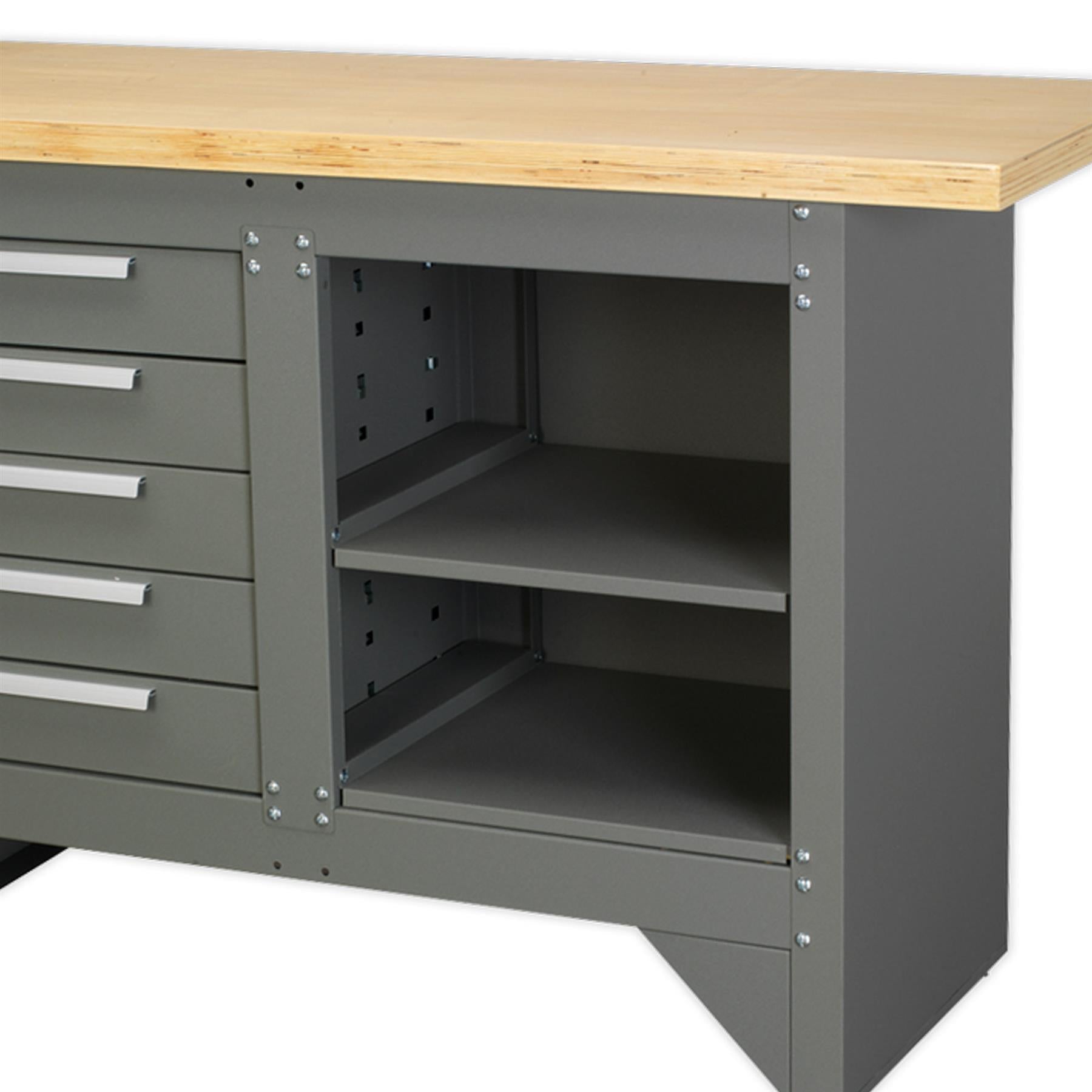 Sealey Workbench with 5 Drawers Ball Bearing Slides Heavy-Duty
