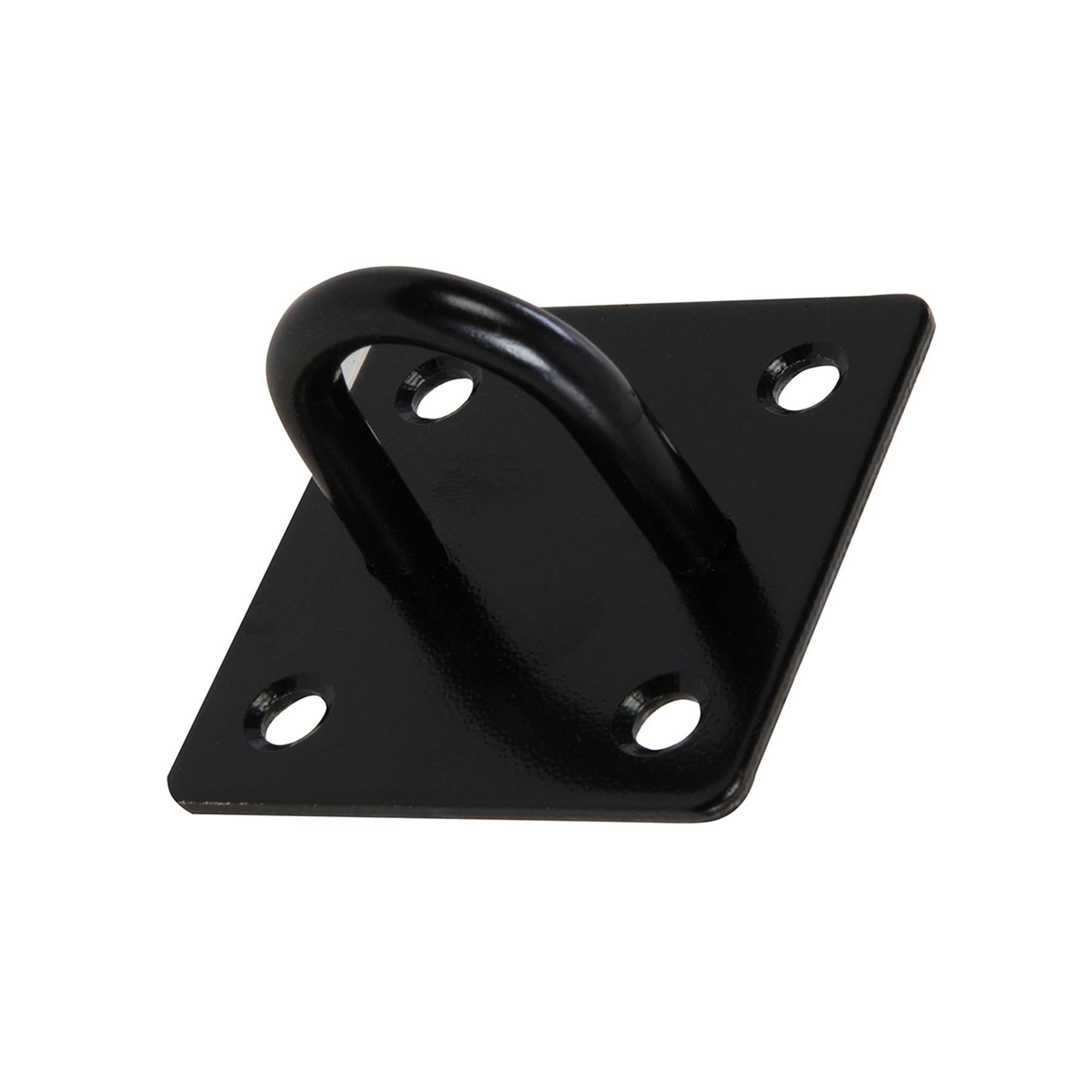 Chain Plate - Staple 50mm X 50mm Black Corrosion Resistant Weatherproof