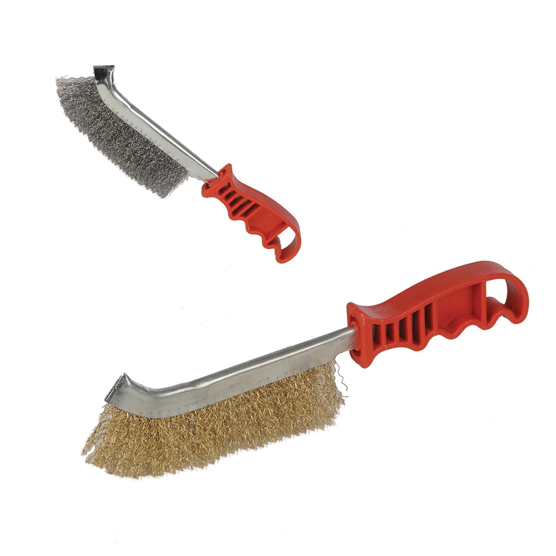 High-Quality Wire Brush Display Box 24pcs 12 STeel Wire Brush & 12 pcs Brass Plate Steel Wire Brush