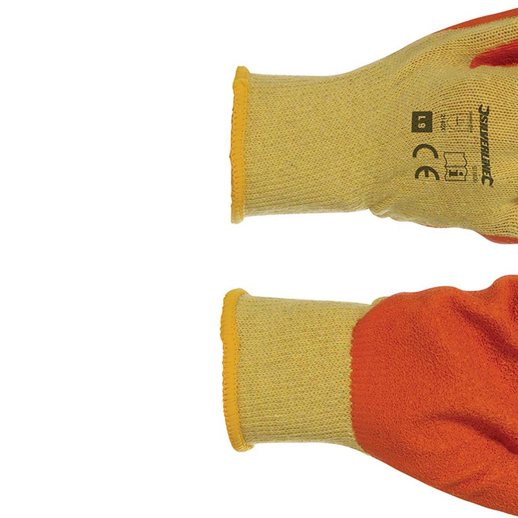 Silverline Latex Builders Gloves 12 Pairs L 9 Work And General Handling