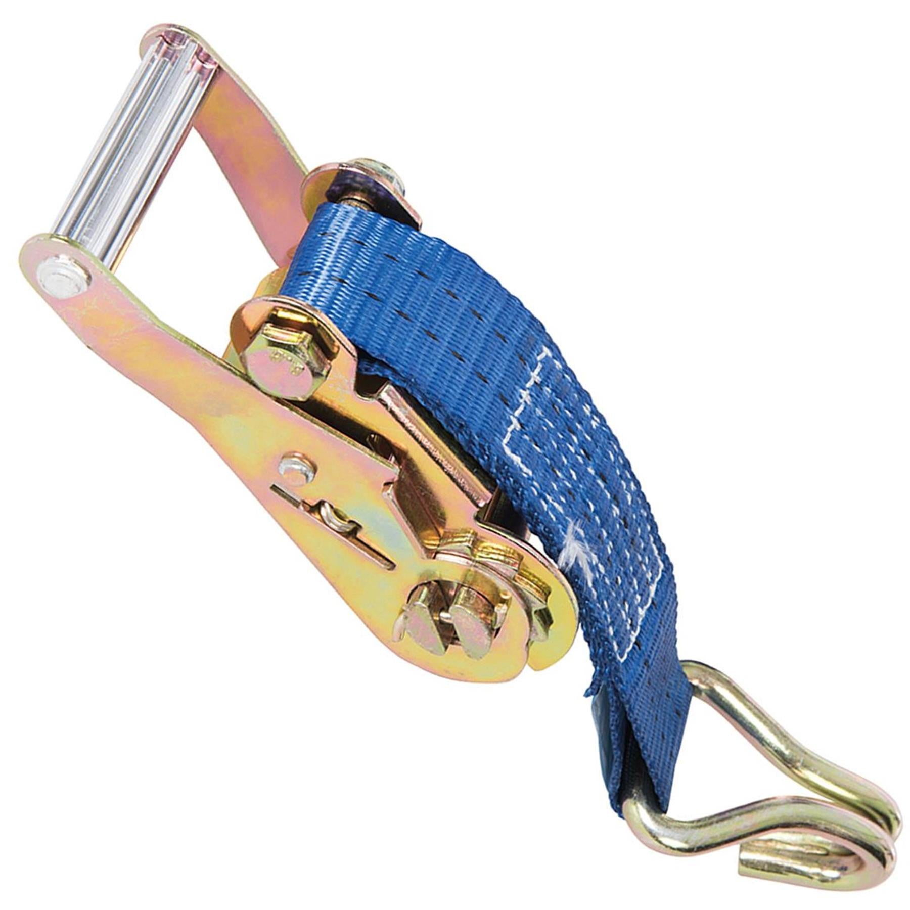 Ratchet Strap 6m x 38mm Pair of Heavy Duty Tie Down J Hook 1950kg