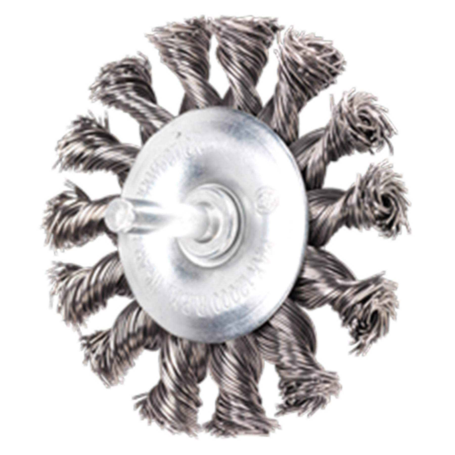 Sealey Twist Knot Wire Flat Brush �75mm with �6mm Shaft