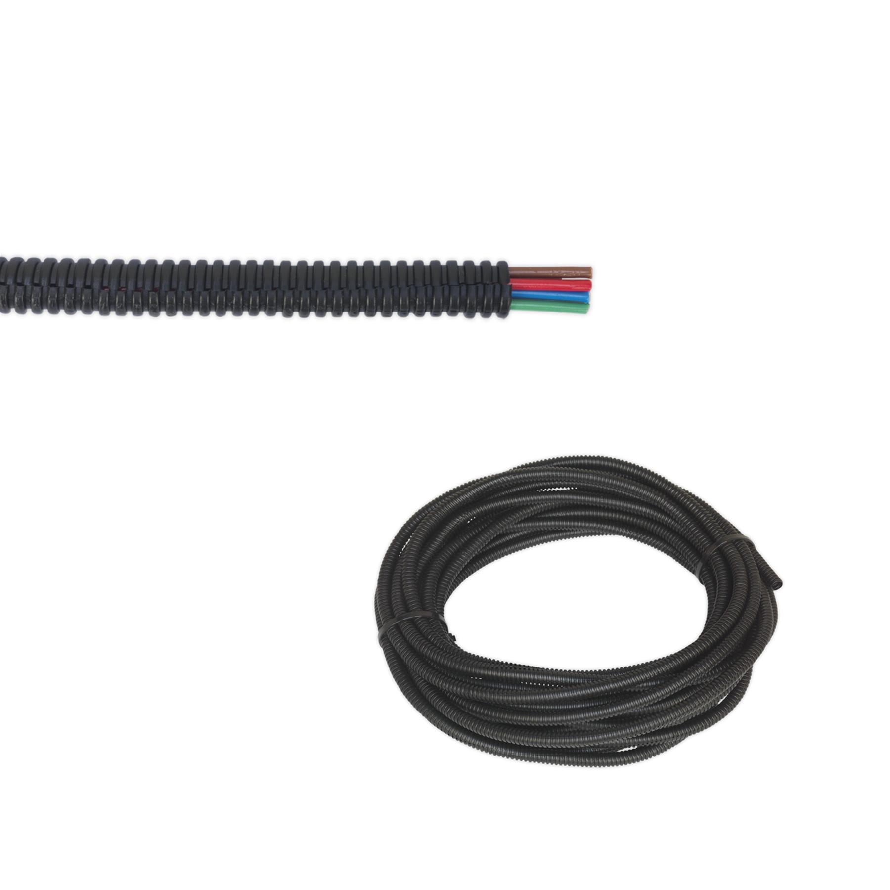Sealey Convoluted Cable Sleeving Split Ø7-10mm 100m