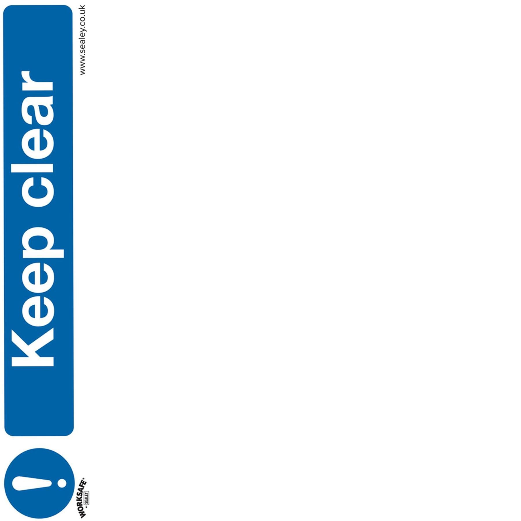 Safe Conditions Safety Sign - Fire Exit Keep Clear (Large) - Self-Adhesive Vinyl