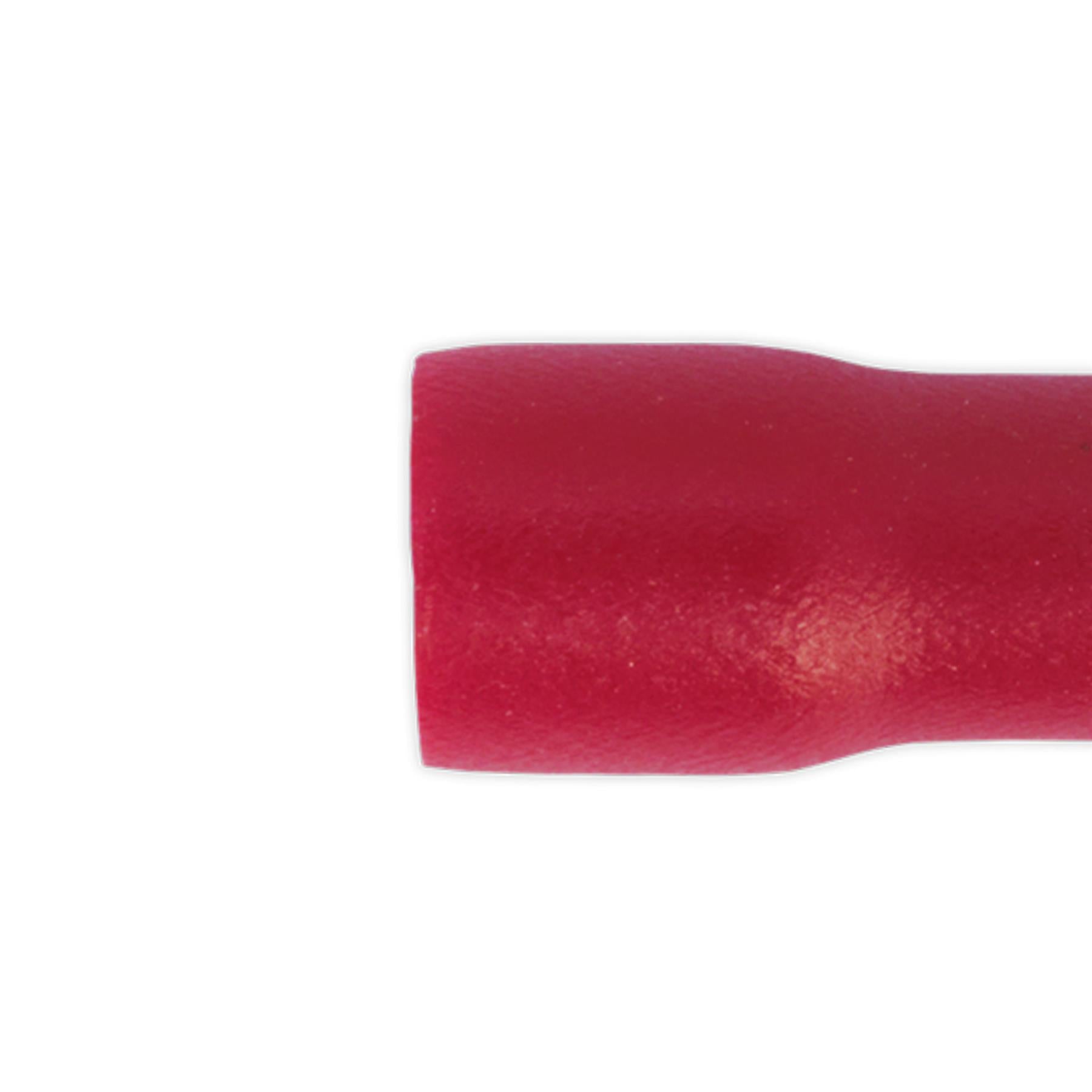 Sealey Push-On Terminal 4.8mm Female Red Pack of 100