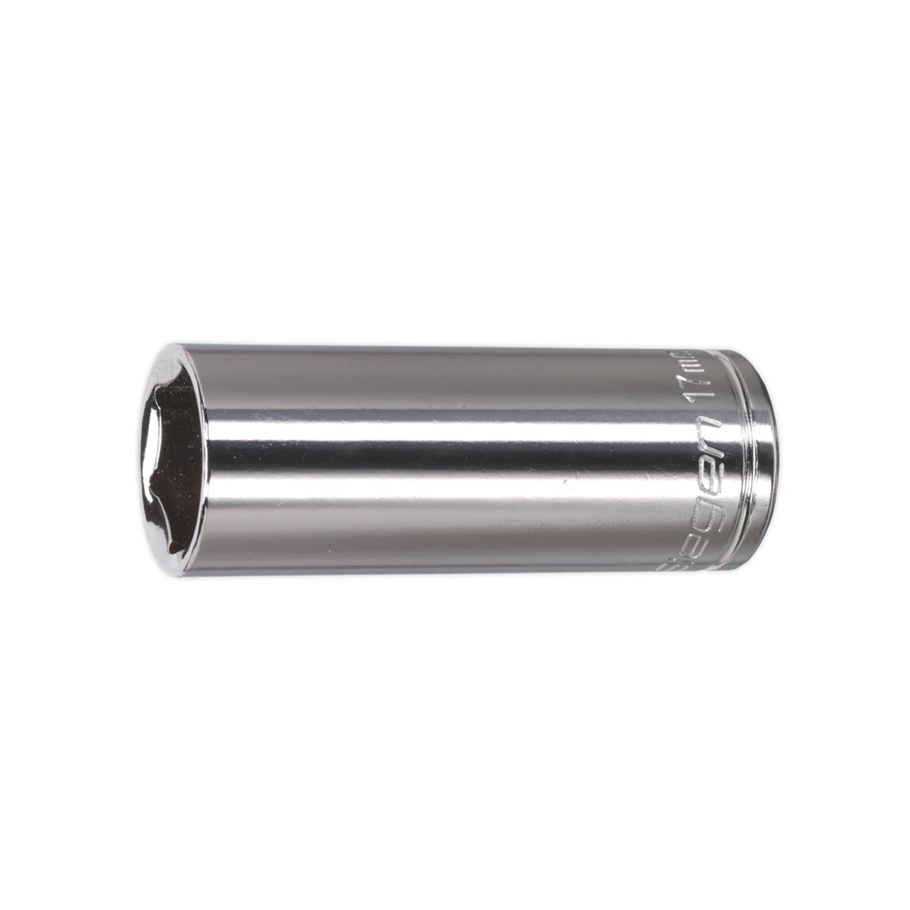 Sealey WallDrive Socket 17mm Deep 3/8"Sq Drive