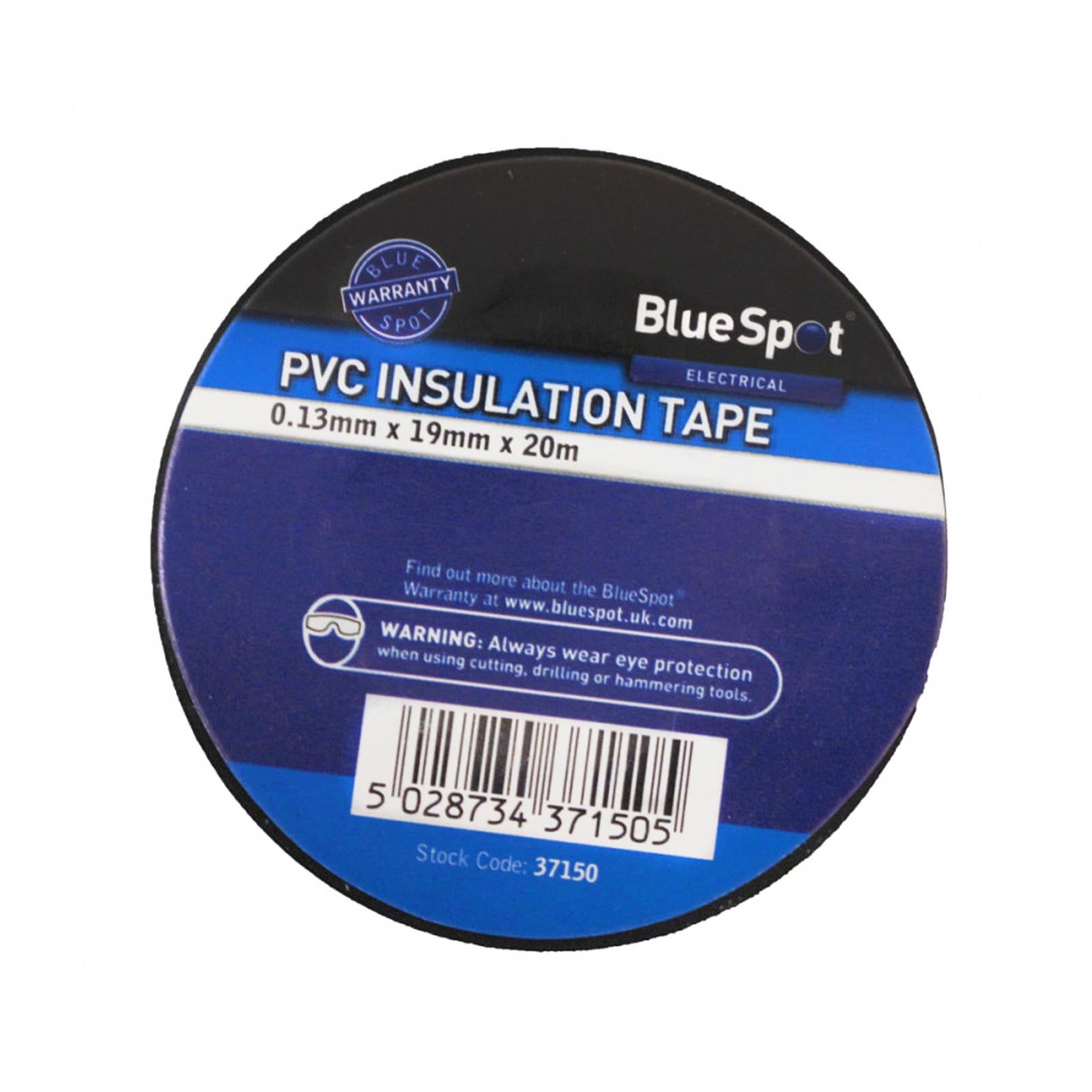 BlueSpot Electrical Pvc Insulation Insulating Tape Flame Retardant Rolls 20m x19mm