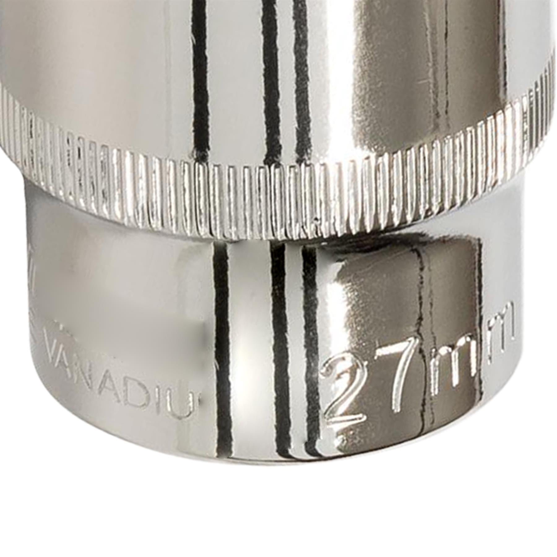 Socket 1/2" Drive 12pt Metric 12 Point Bi Hex Corrotion Resistant Socket 27mm