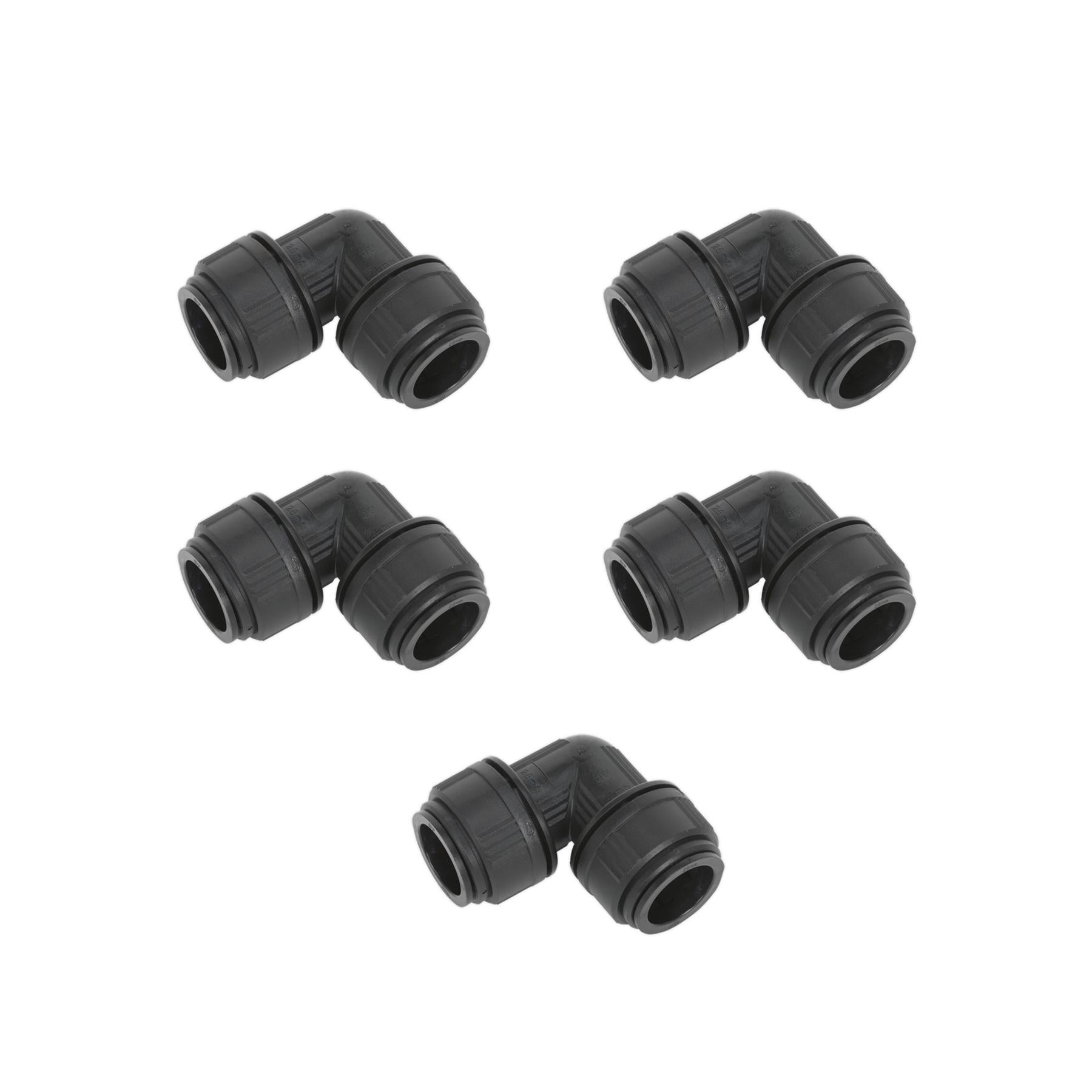 Sealey Equal Elbow Ø28mm Pack of 5 (John Guest Speedfit® - PM0328E)